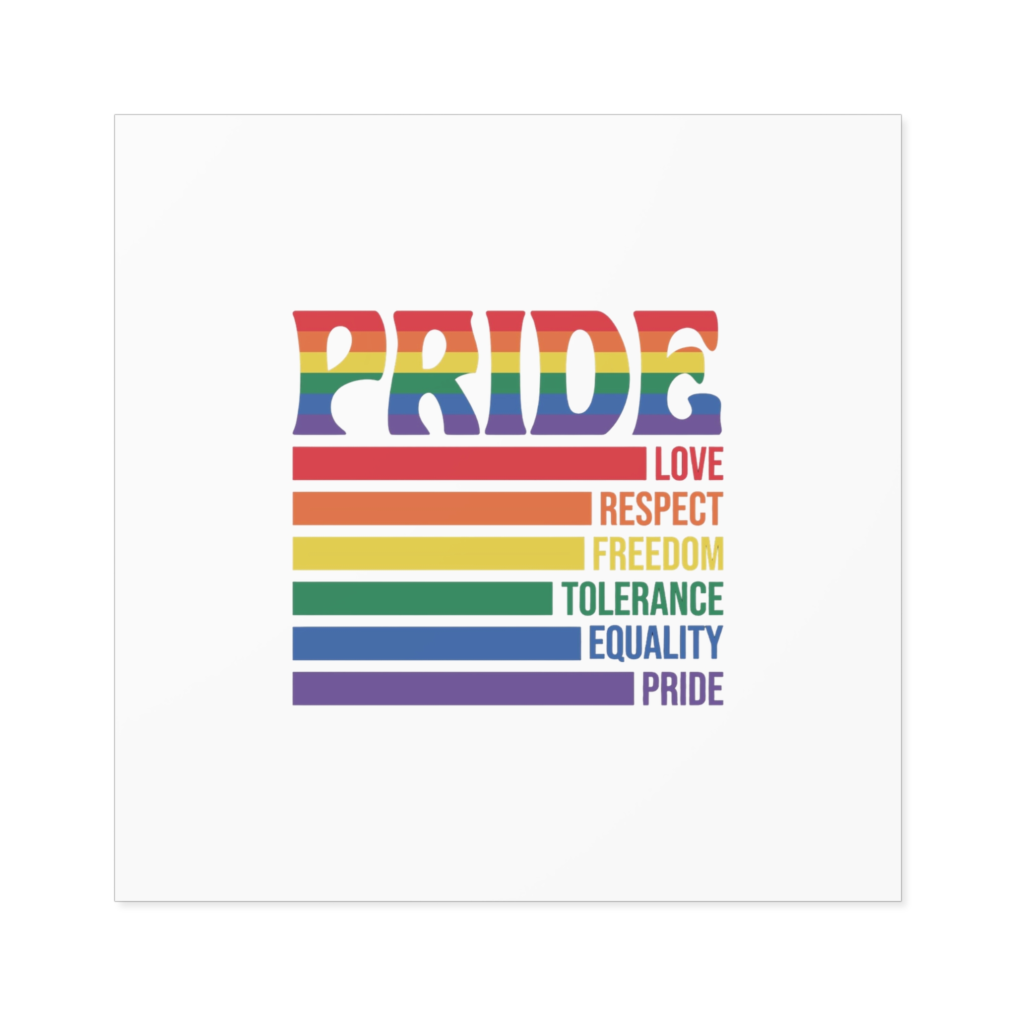 Pride Lgbtq Gay Typography Vector Tshirt Design1 Laminate Stickers Square - Image 41