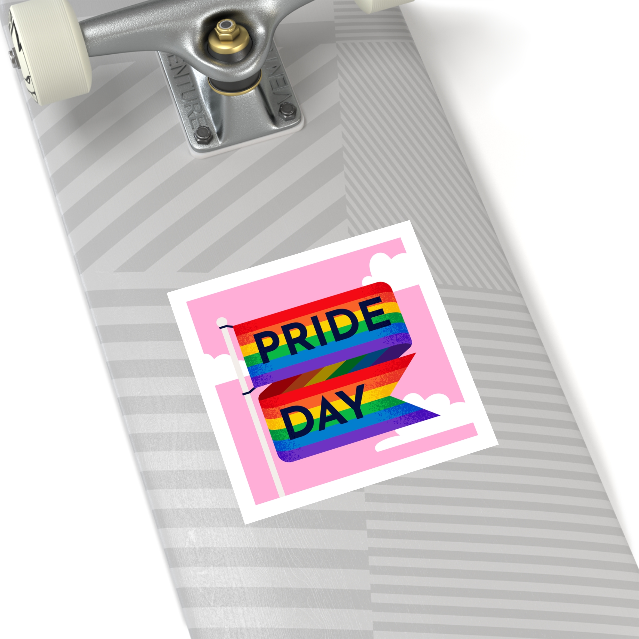 Pride Day Flag Illustration Laminate Stickers Square - Image 44