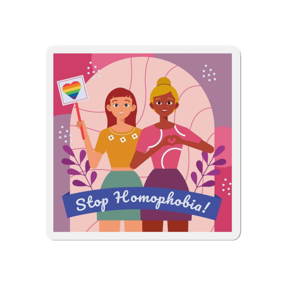 Lesbian Pride Design FE588C Die Cut Magnets - Image 4