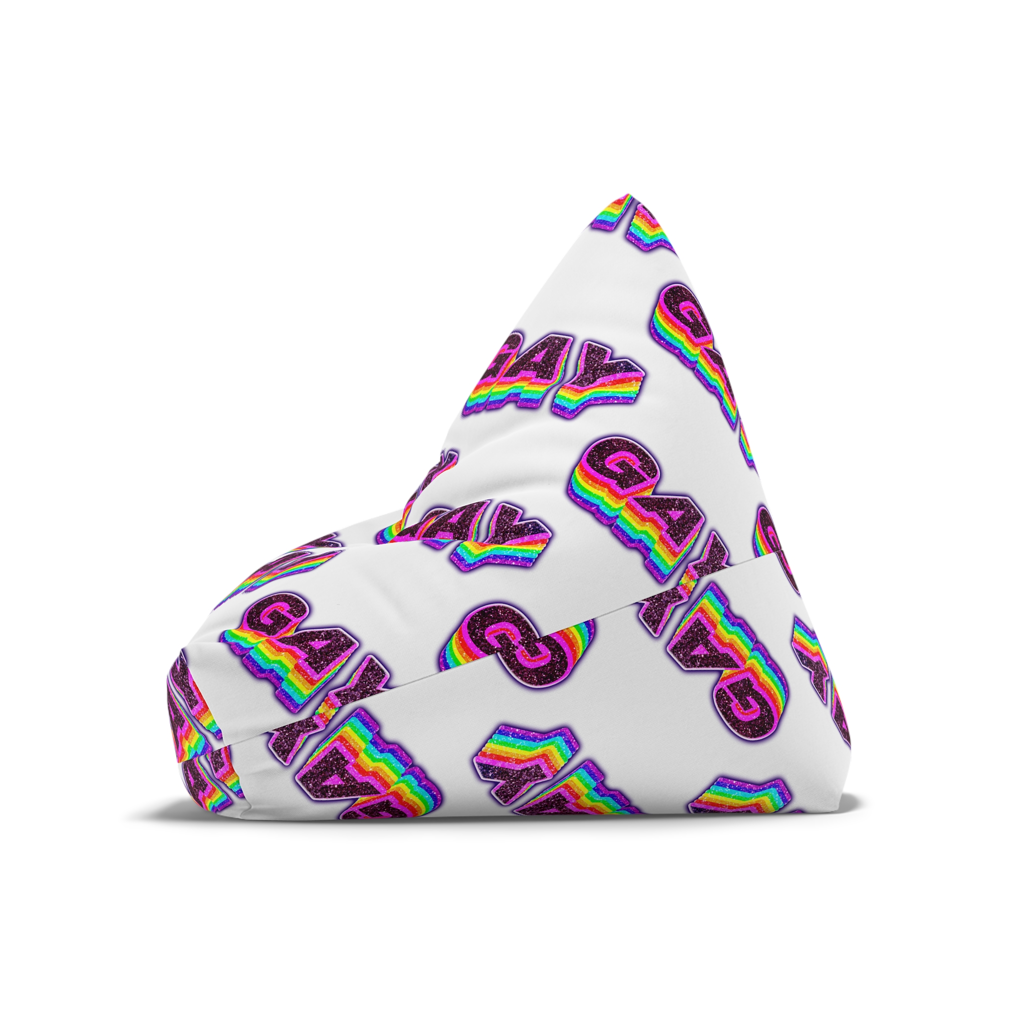 Gay Word Rainbow 3d Png Word Art Bean Bag Chair Cover - Image 8