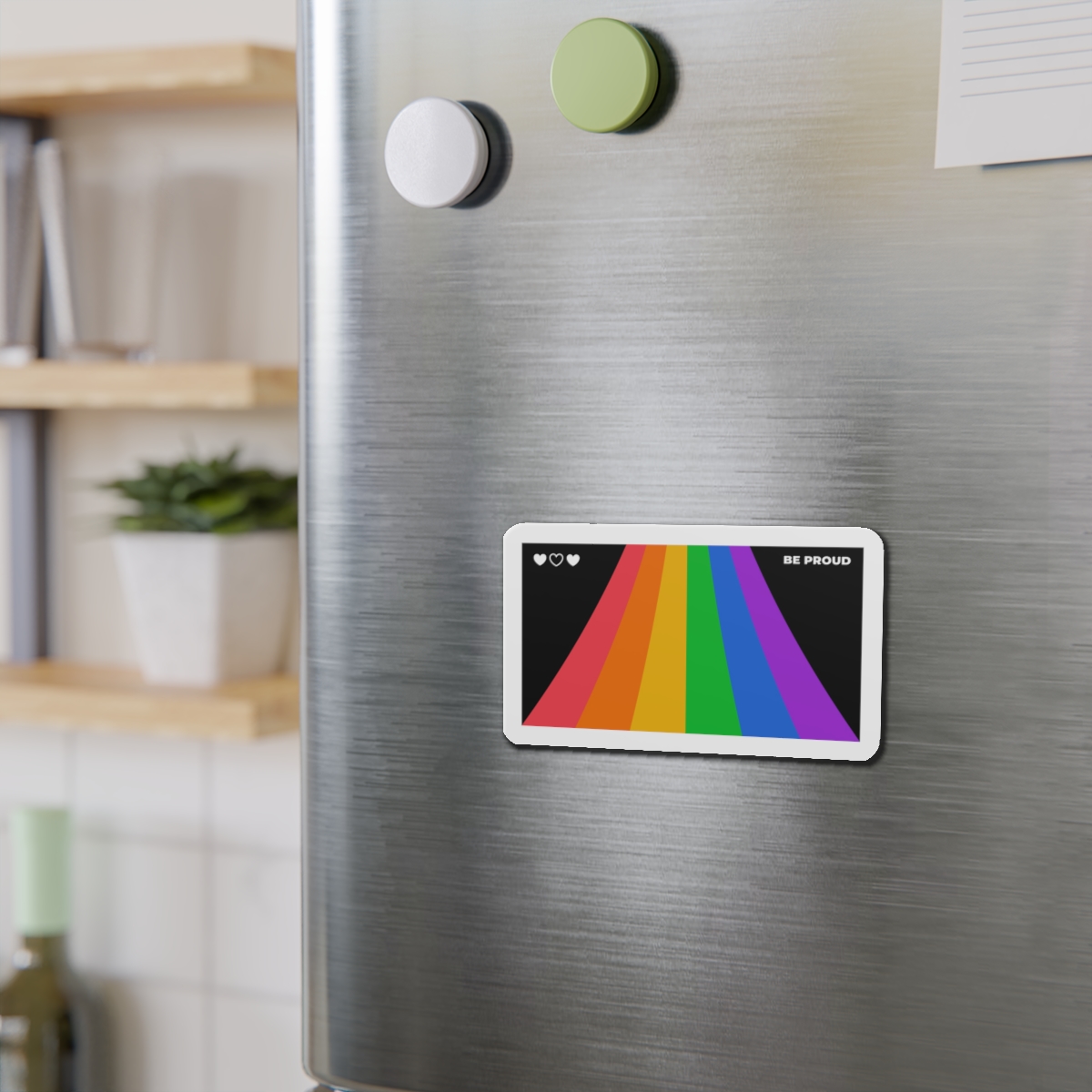 Modern Colorful Pride Zoom Background Die Cut Magnets - Image 9