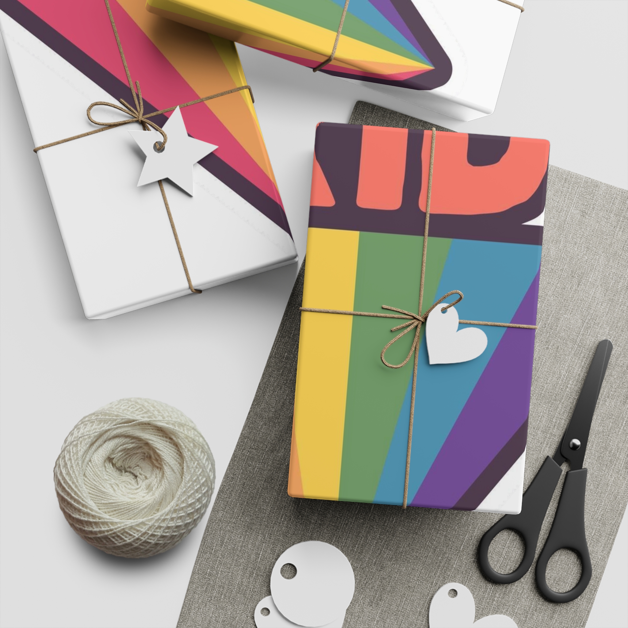 Pride With Rainbow Gift Wrapping Paper Sheets 1pc - Image 5