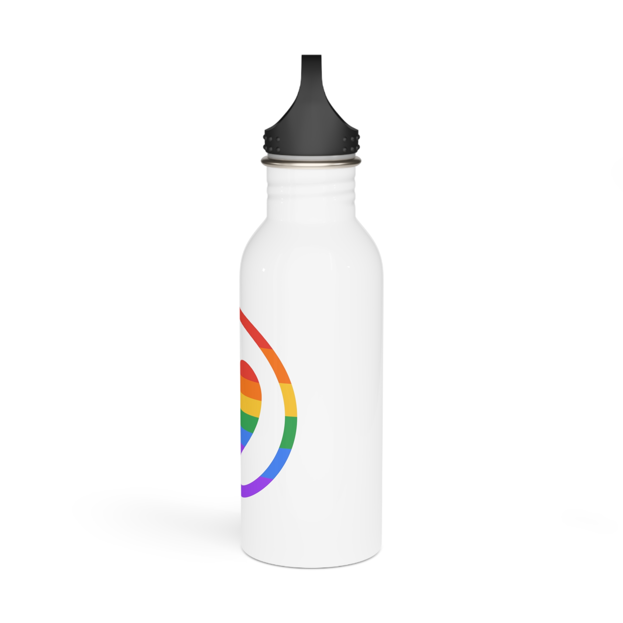 Lgbt Pride Month June Lesbian Gay Bisexual Transgender Lgbtq Flag Rainbow Vector (1) Stainless Steel Water Bottle - Image 4