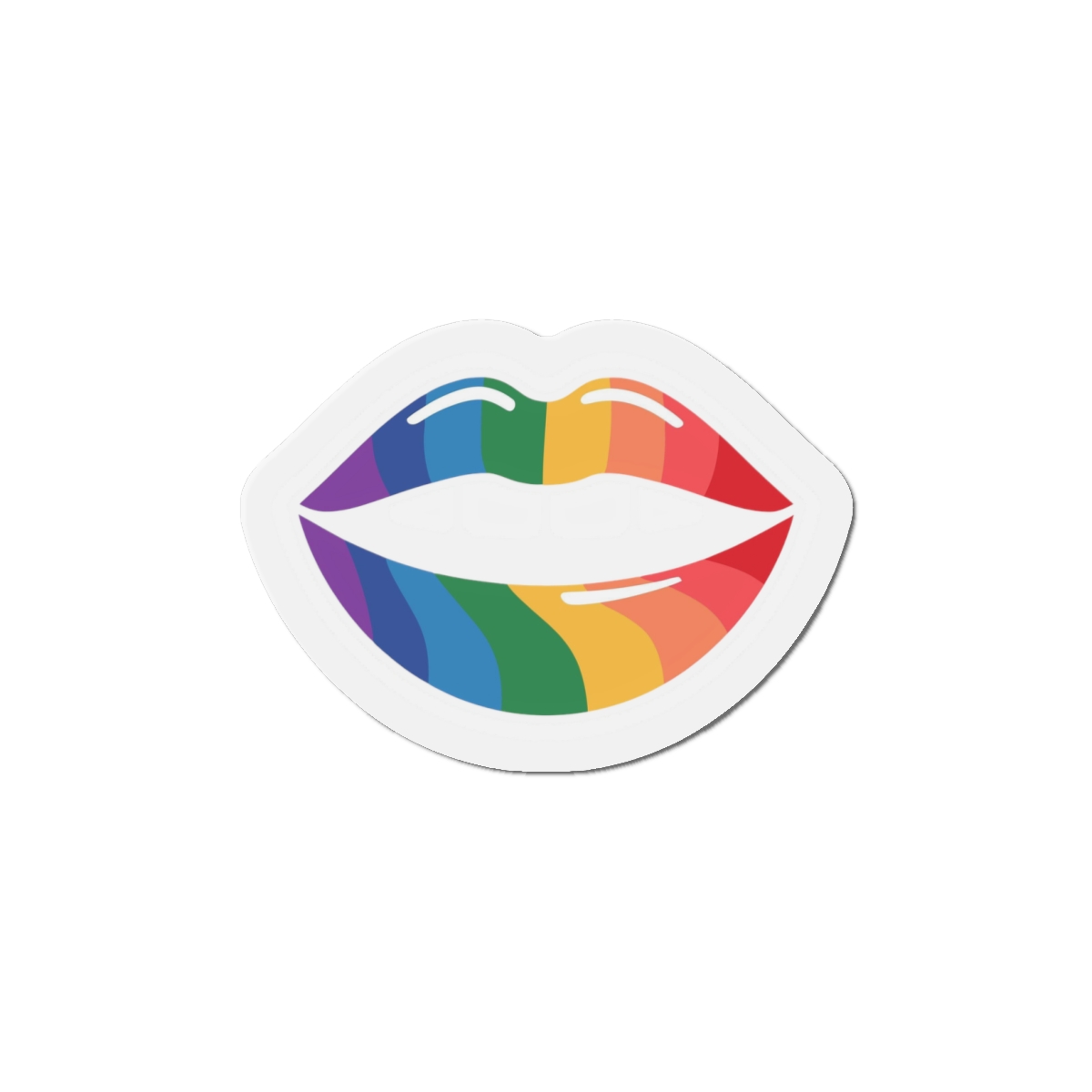 Rainbow Lips Illustration Die Cut Magnets - Image 7