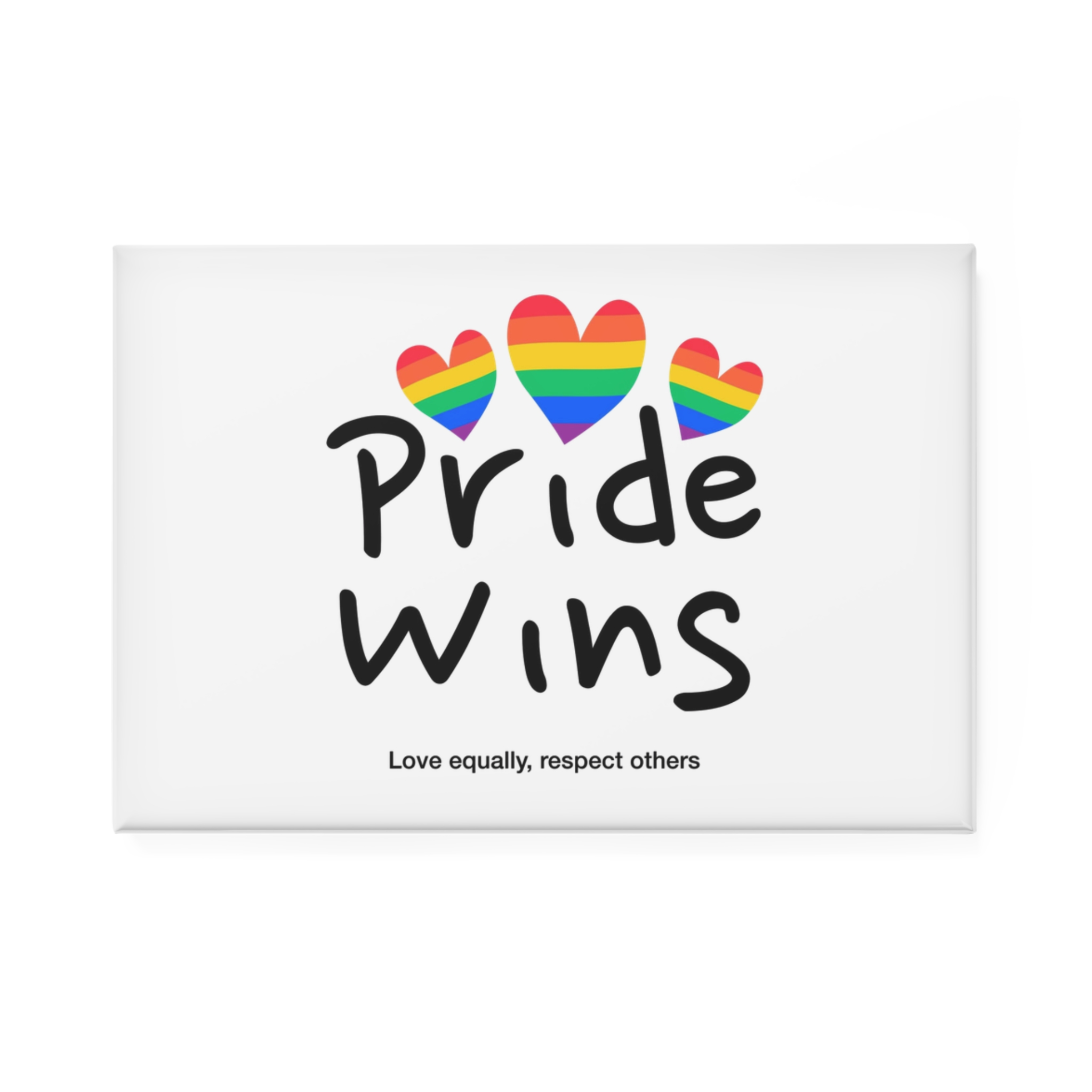 Love Letter Pride Rainbow Lettering Text Writing Pattern Freedom Love Heart Homo Colors Flag Parade (1) Button Magnet Rectangle 1 And 10 Pcs - Image 5