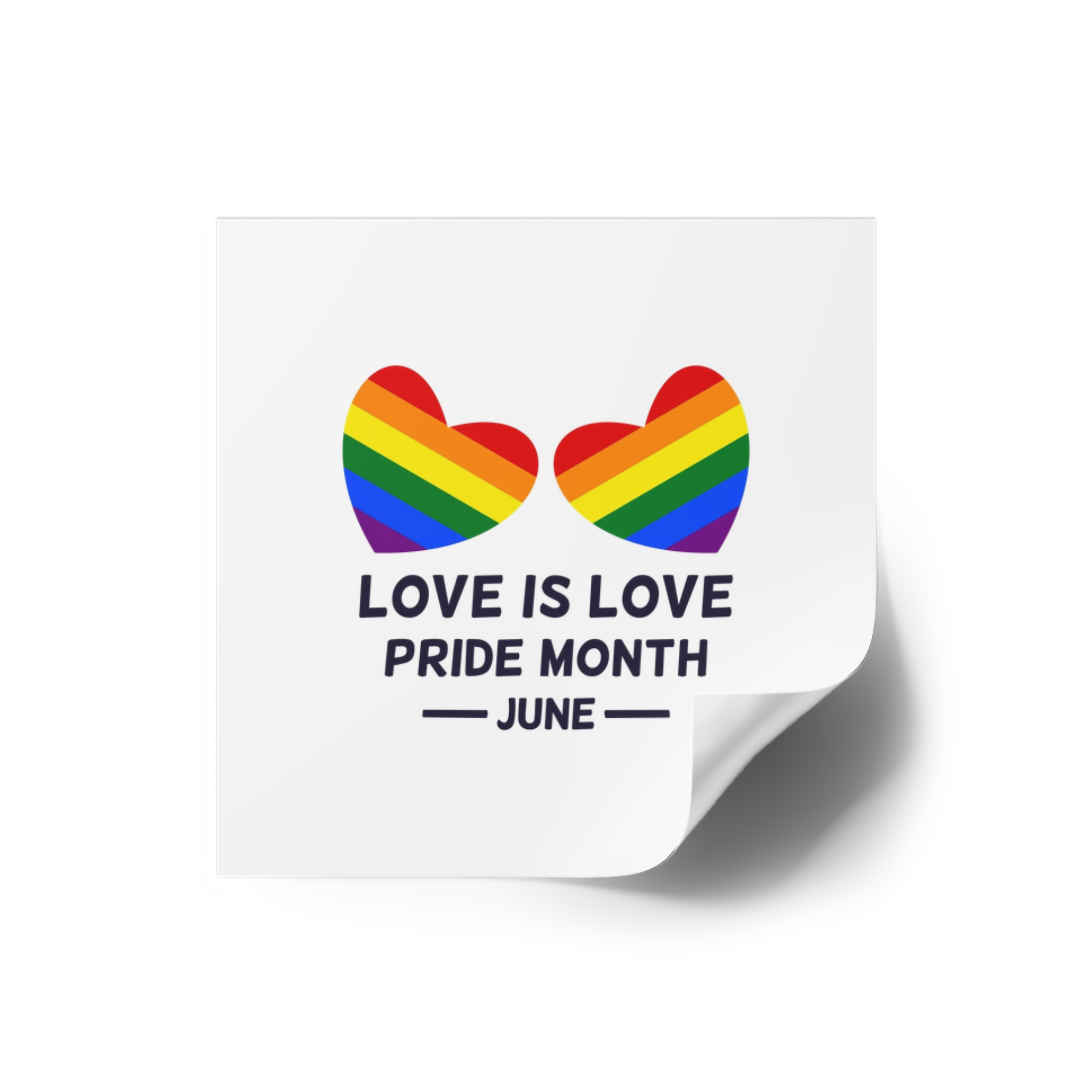 Lgbtq Pride Month June Every Year Rainbow Sign Pride Community Design Banner Poster Card Background Template Laminate Stickers Square - Image 10