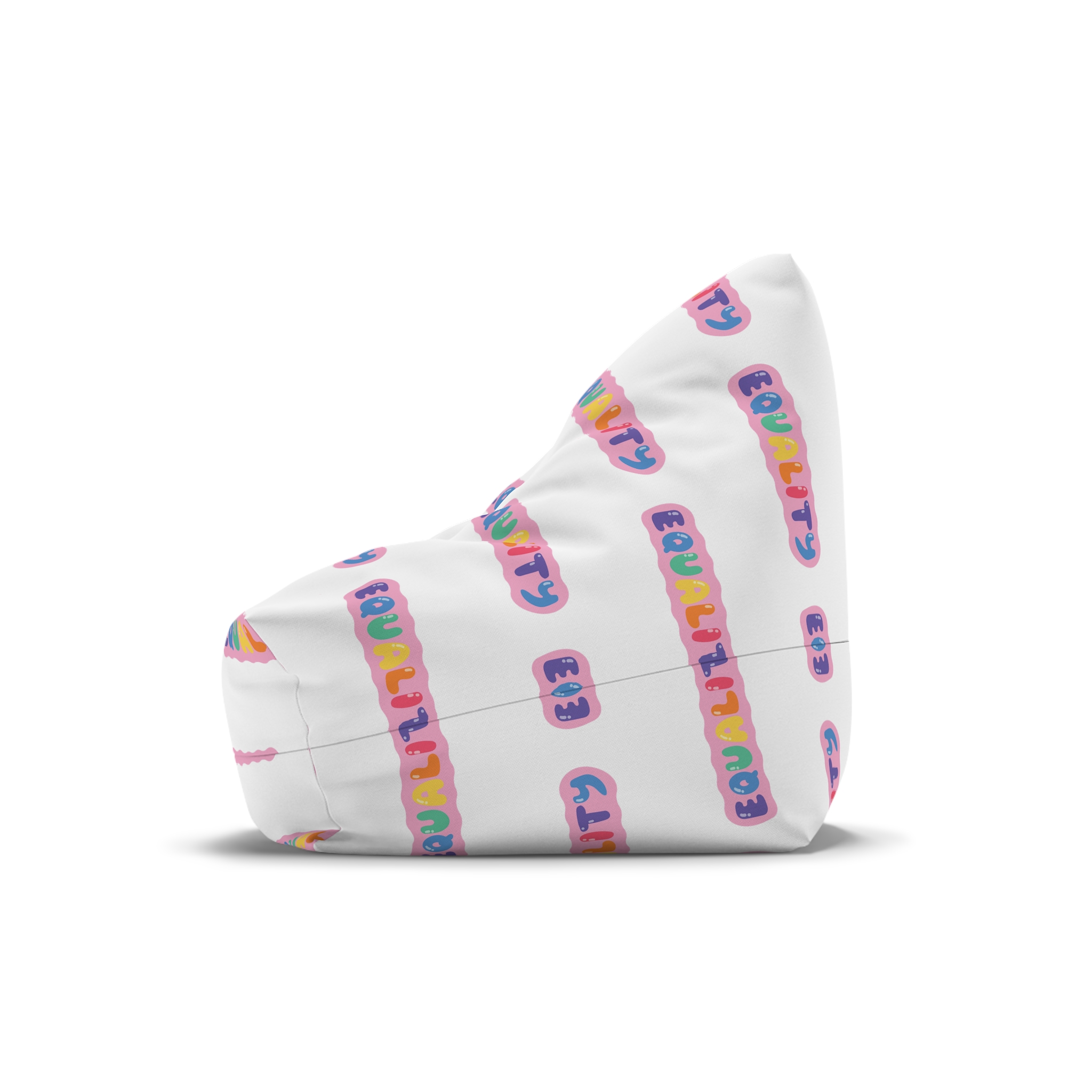 Lgbt Sticker Pack White Background Lgbtq Set Symbol Lgbt Pride Community Rainbow Elements Vector Hand Draw Illustration Hand Drawn Lettering Copia Bean Bag Chair Cover - Image 4