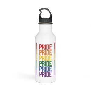 Lgbt Pride Month June 2026 Lesbian Gay Bisexual Transgender Lgbtq Flag Rainbow Love Vector (1) Stainless Steel Water Bottle