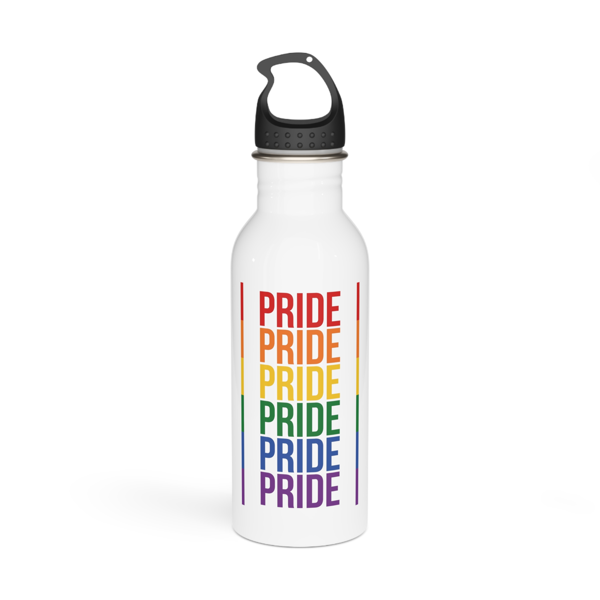 Lgbt Pride Month June 2026 Lesbian Gay Bisexual Transgender Lgbtq Flag Rainbow Love Vector (1) Stainless Steel Water Bottle