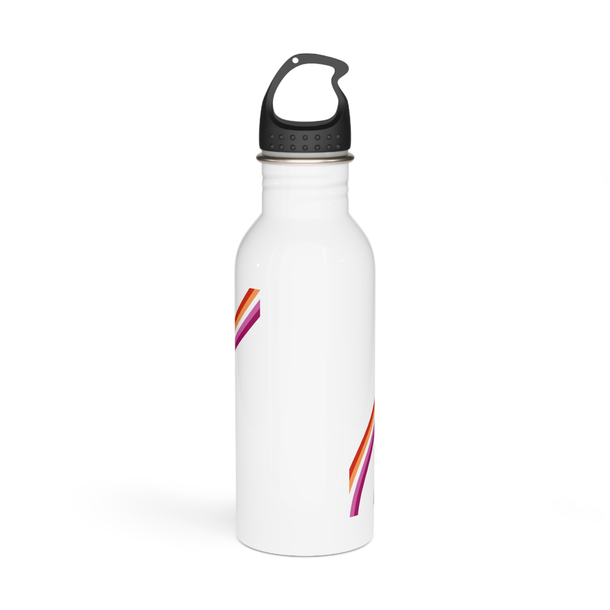 Hand Drawn Lesbian Kiss Stainless Steel Water Bottle - Image 3