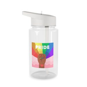 Pride Day Concept With Fist Rainbow Tritan Water Bottle