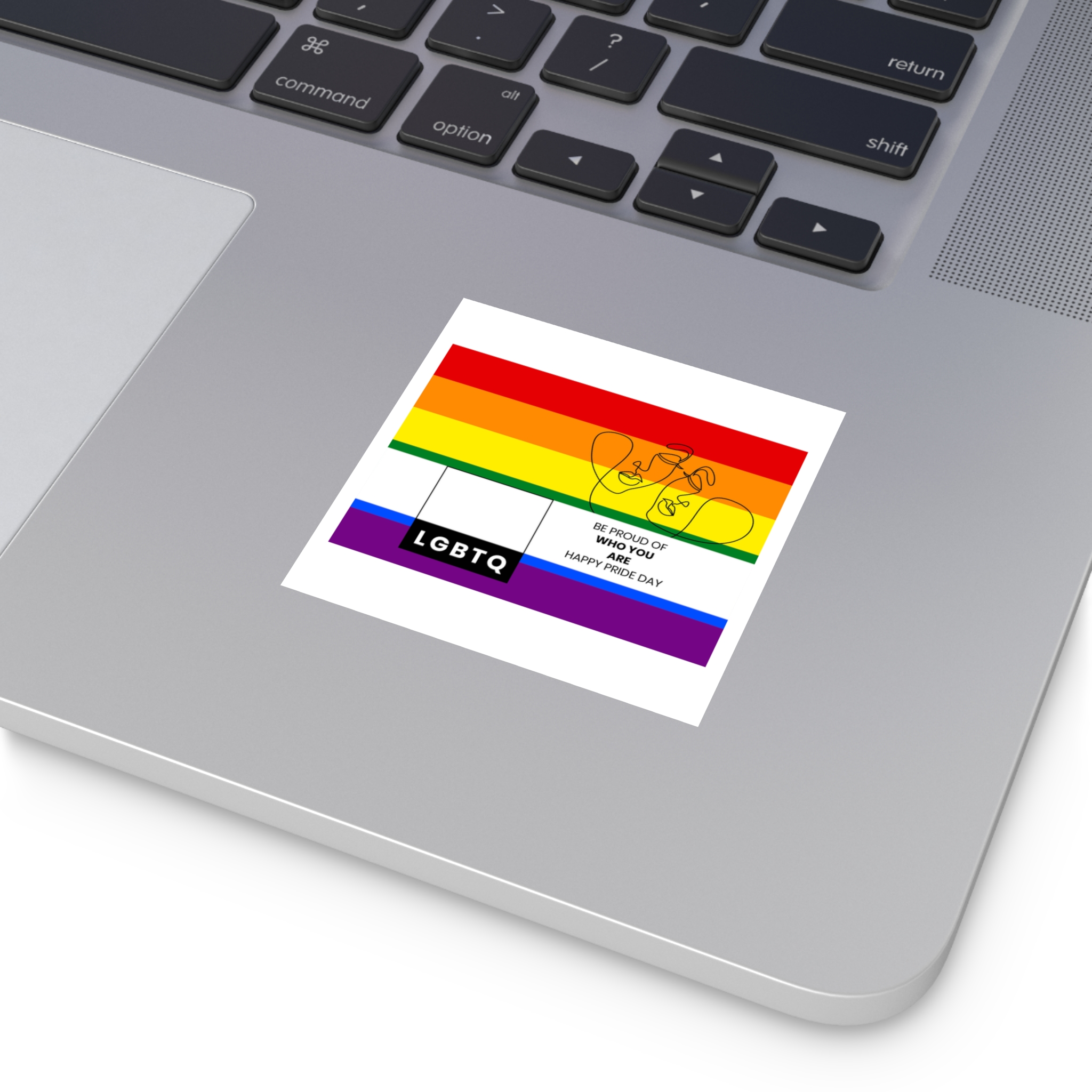 Lgbtq Pride Month Celebration Banner Poster Card Design Vector Illustration Laminate Stickers Square - Image 3
