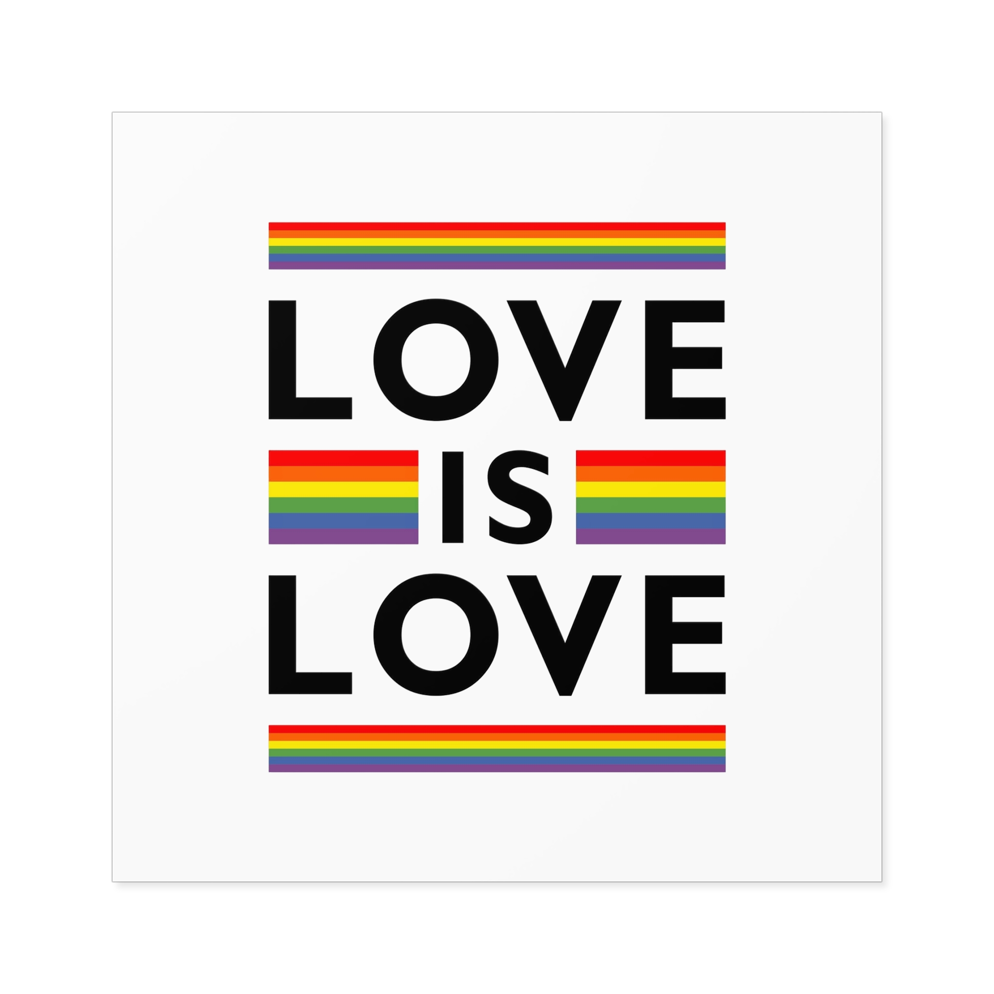 Love Is Love Lgbt Flag Symbol Pride Month Symbol Laminate Stickers Square - Image 77