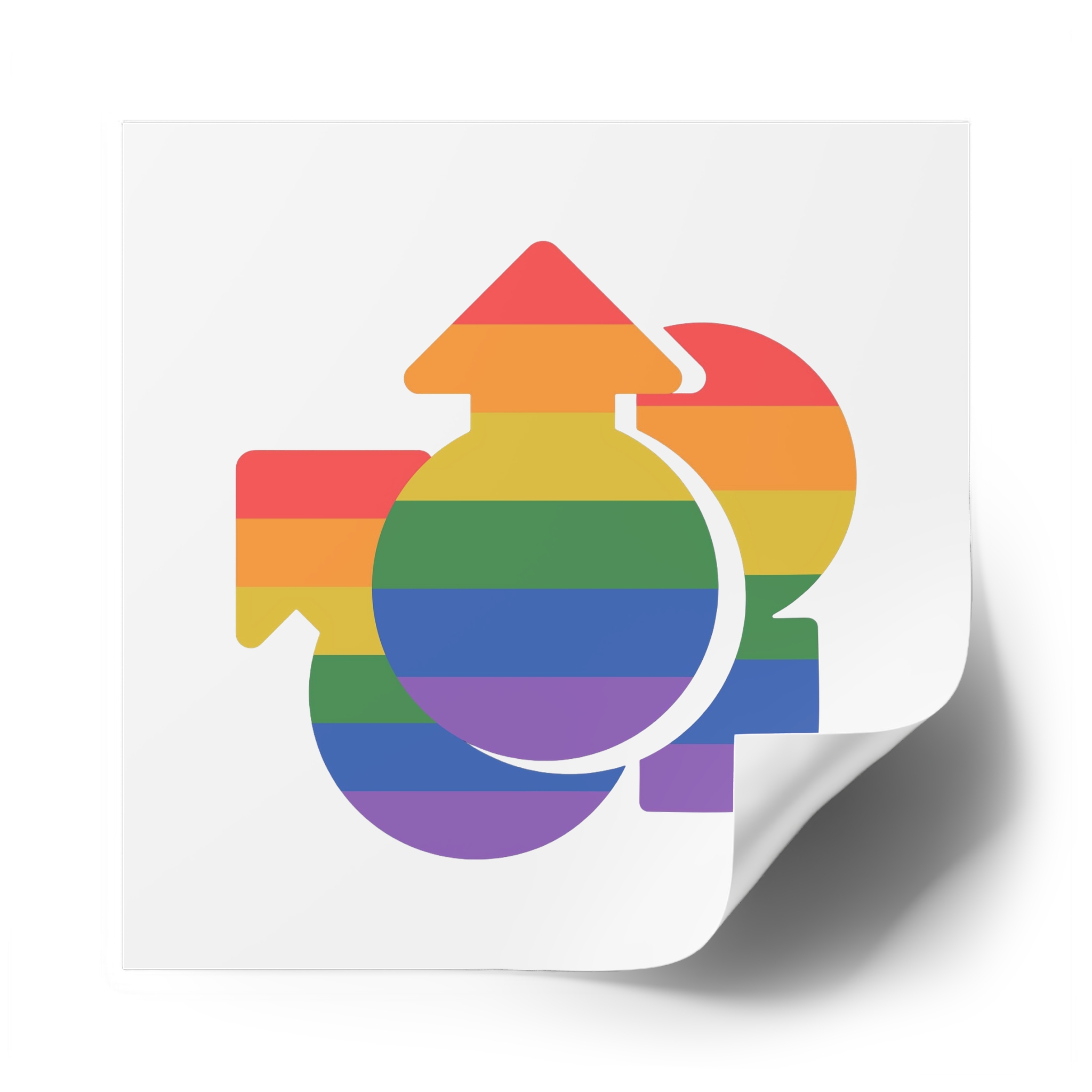 Lgbt Icon Isolated Black Background Lgbt Community Human Rights Concept Vector Flat Illustration Poster Card Banner Laminate Stickers Square - Image 50
