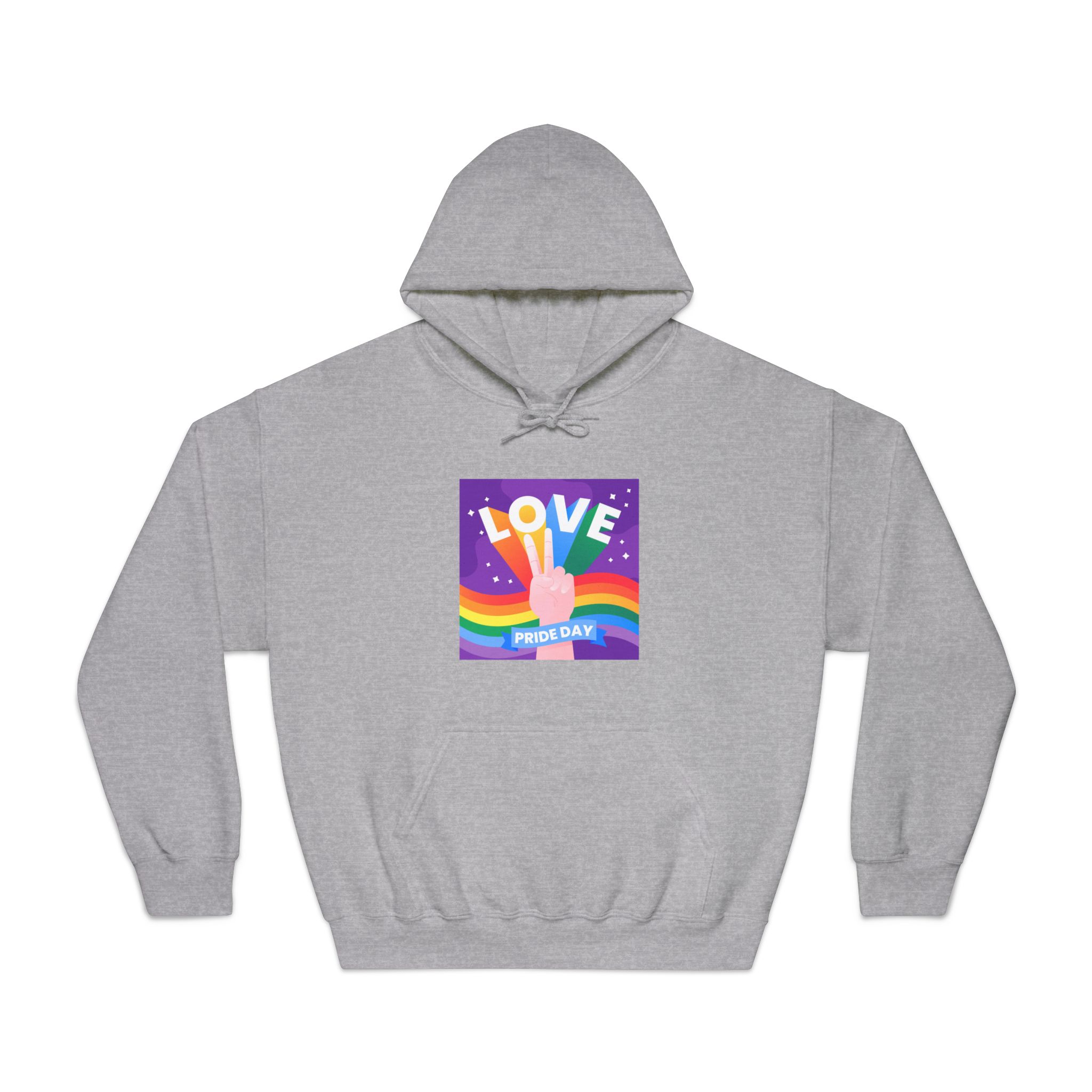 Pride Day Event Message Design Unisex Dryblend Hooded Sweatshirt - Image 13