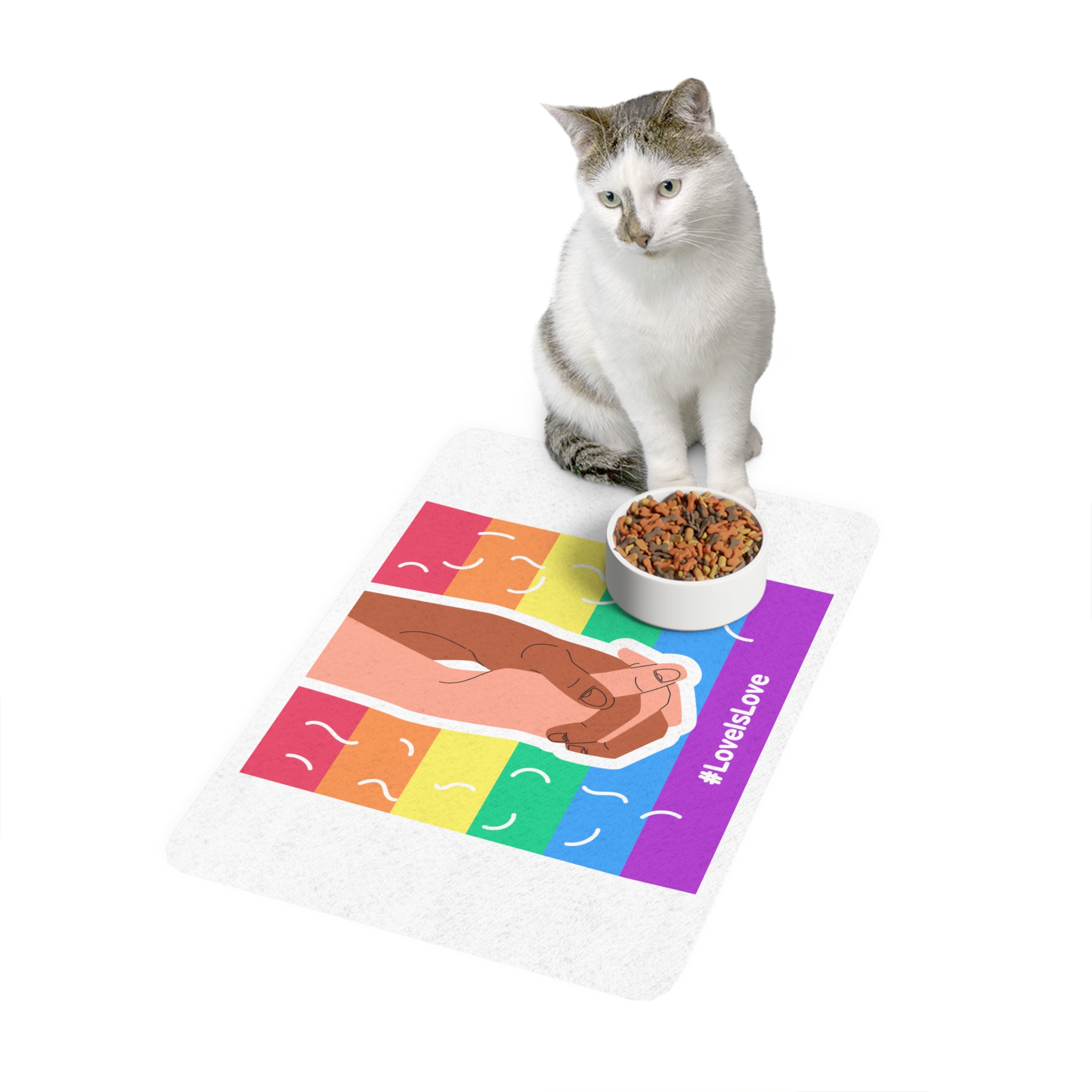 Pride Day Concept(2) Pet Food Mat 12x18 - Image 3