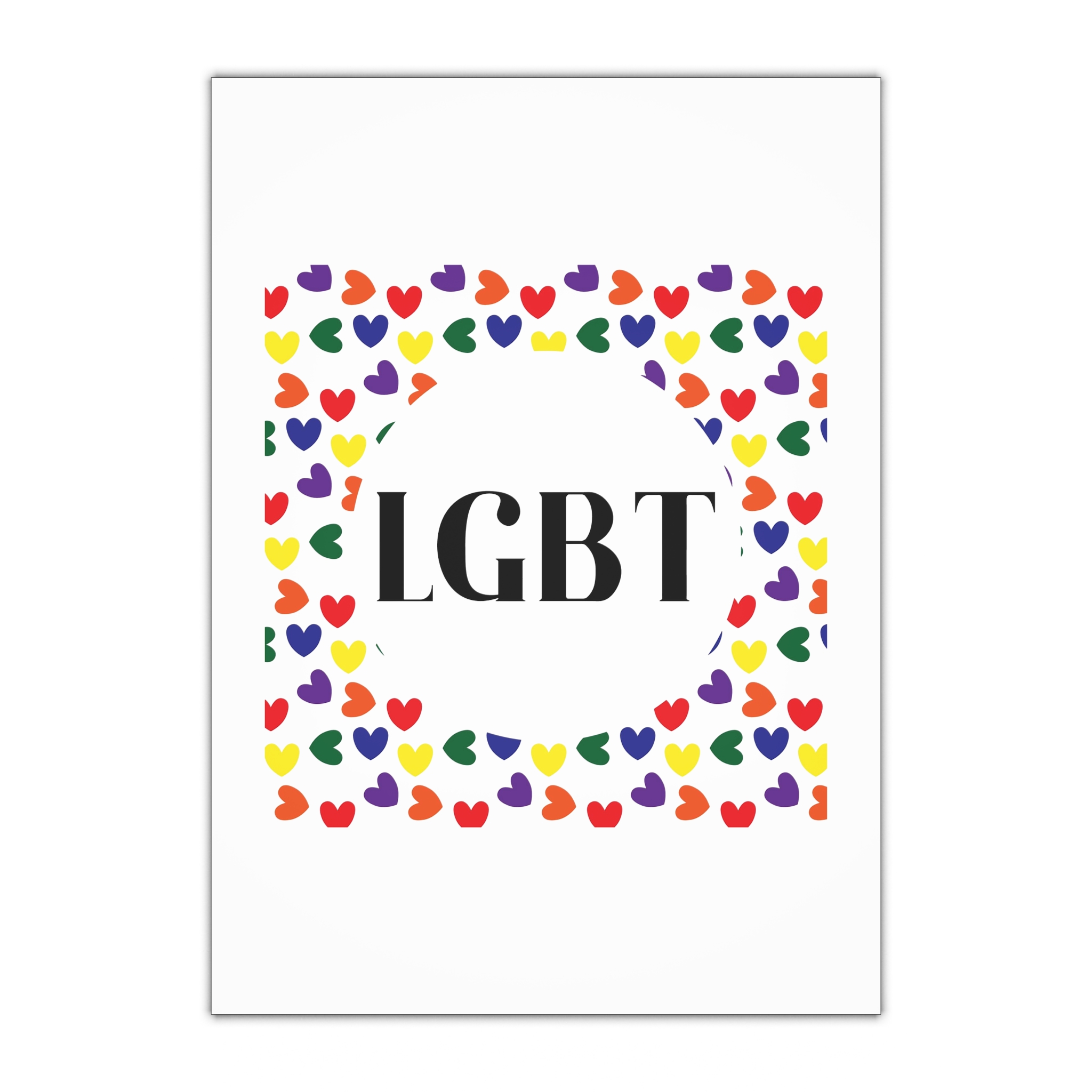 Seamless Pattern With Hearts Lgbt Colors Lgbt Pattern Gift Wrapping Paper Sheets 1pc