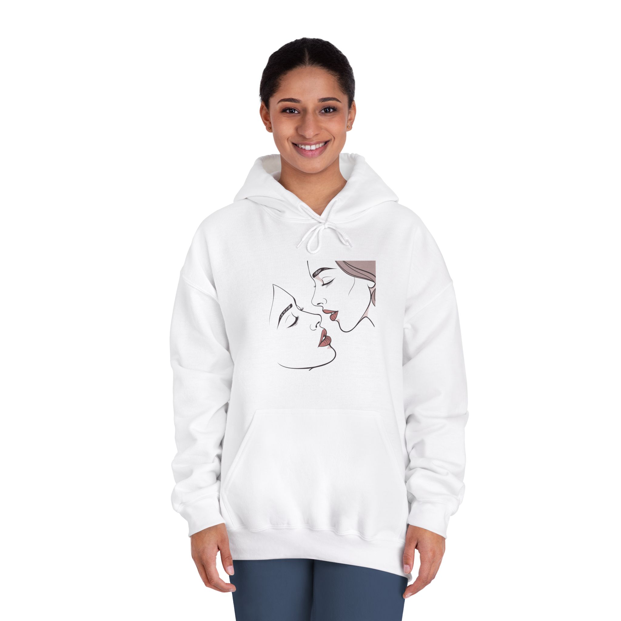 Perfect Lip Set Open Close Smooches (1) Unisex Dryblend Hooded Sweatshirt - Image 4