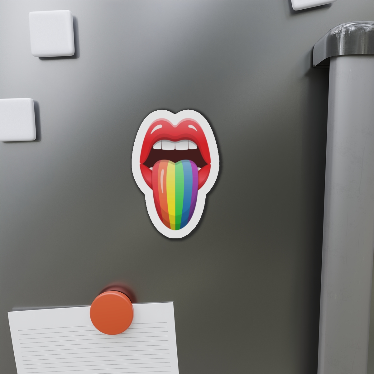 Lgbt Lips With Rainbow Color Tongue Die Cut Magnets - Image 11