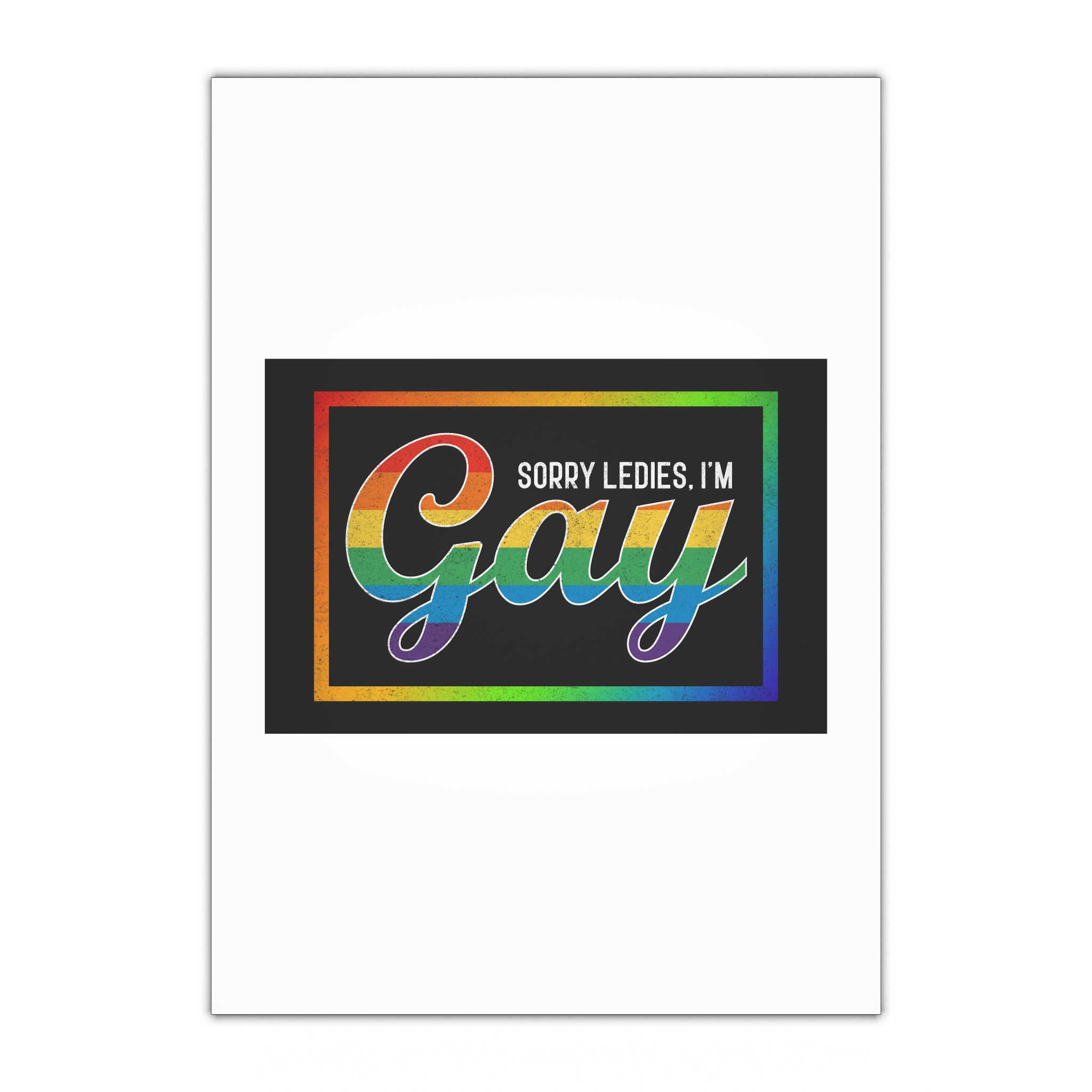 Pride Gay Rainbow Typography Vector Premium T Shirt(3) Gift Wrapping Paper Sheets 1pc
