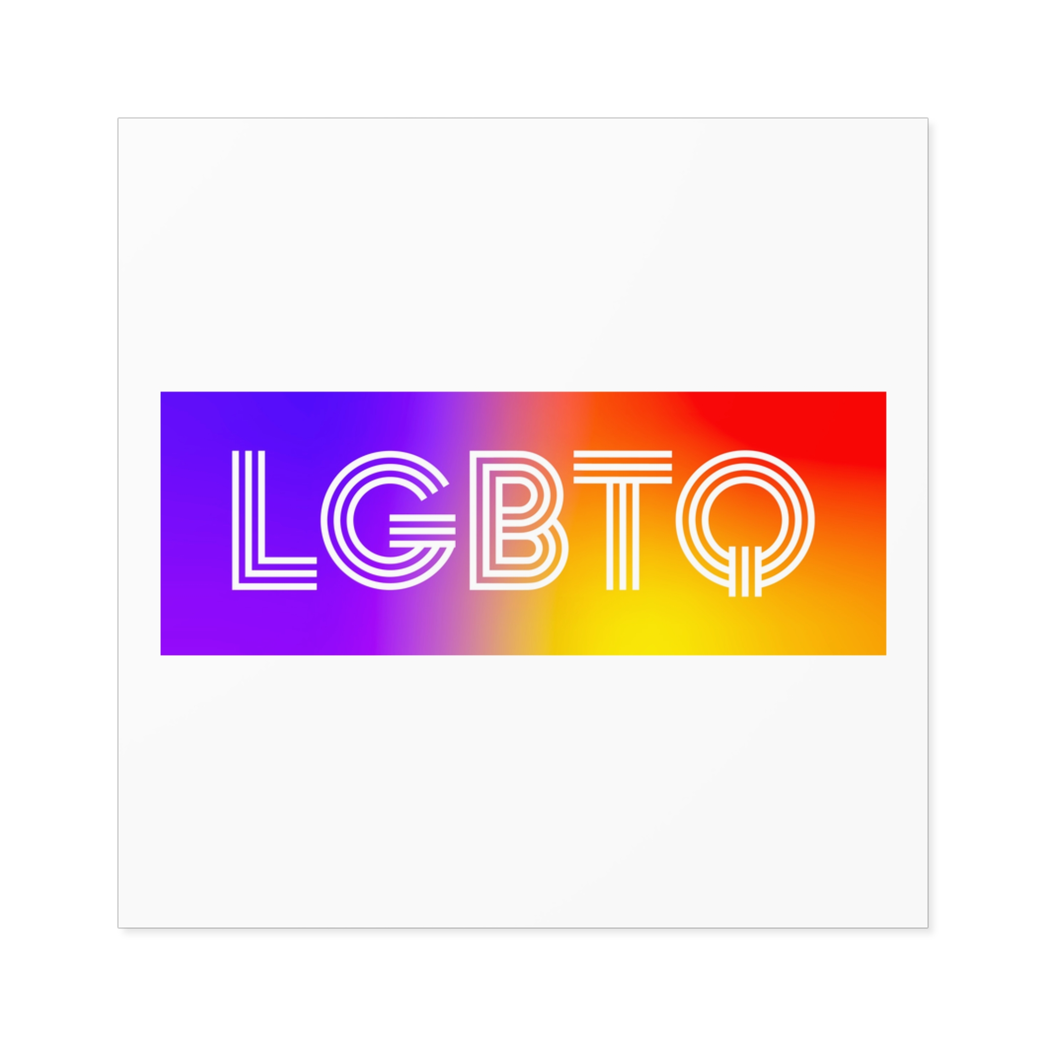 Lgbtq Typography With Rainbow Gradient Background Colorful Vibrant Pride Concept Poster Banner Laminate Stickers Square - Image 17