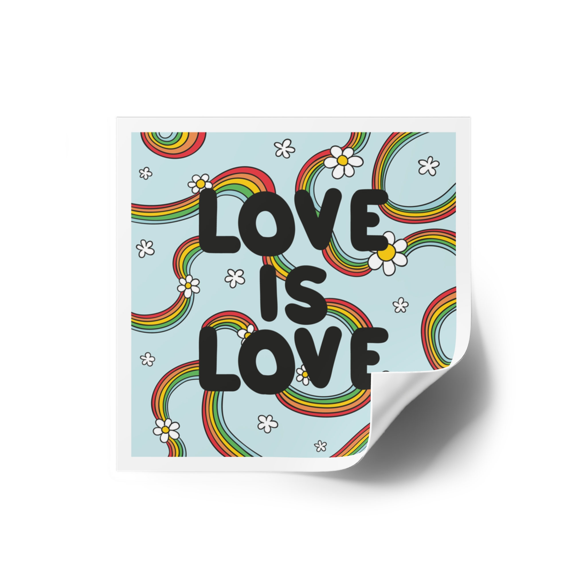 Pride Day Lettering Concept Laminate Stickers Square - Image 66