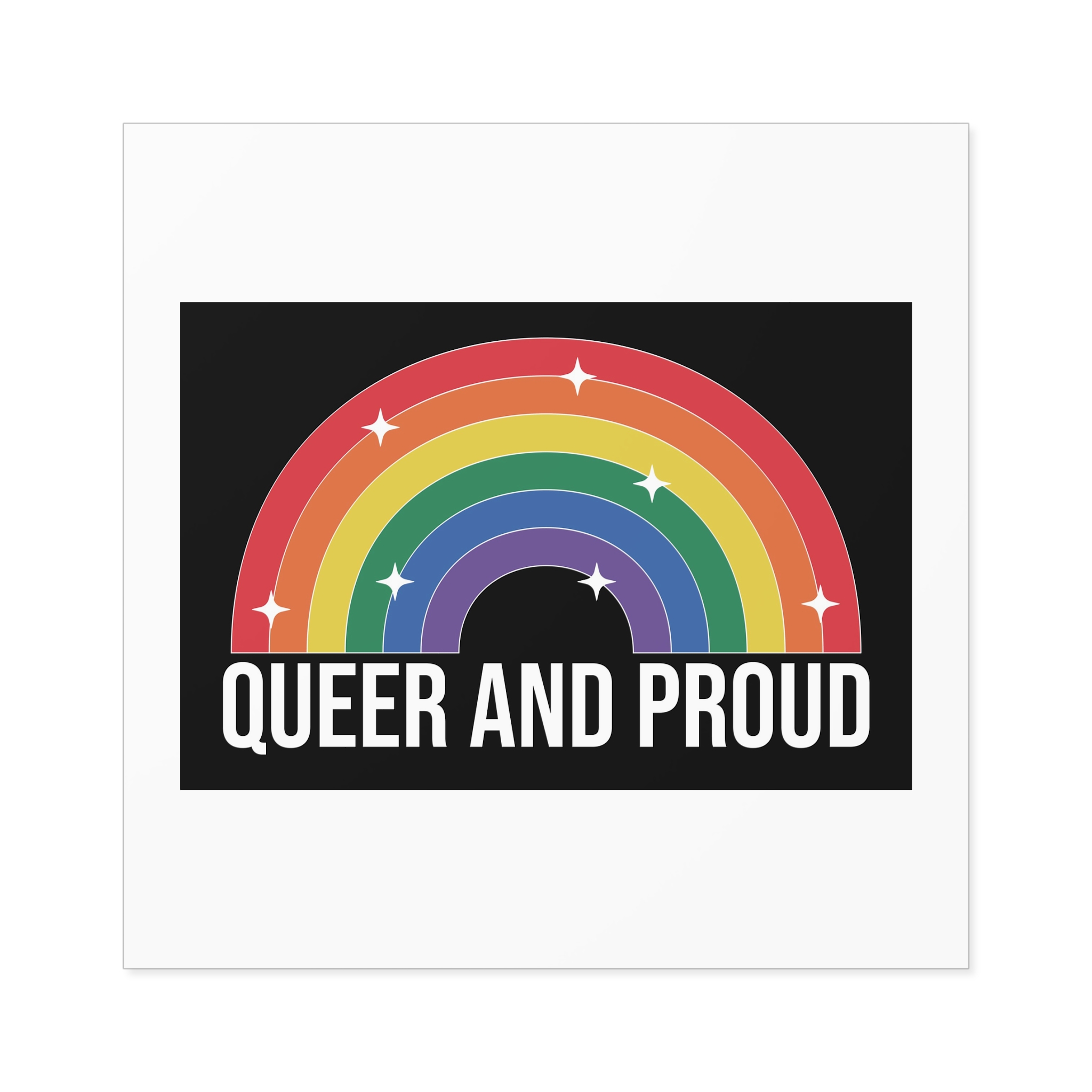 Pride Lgbtq Gay Typography Vector Tshirt Design(3) Laminate Stickers Square - Image 61