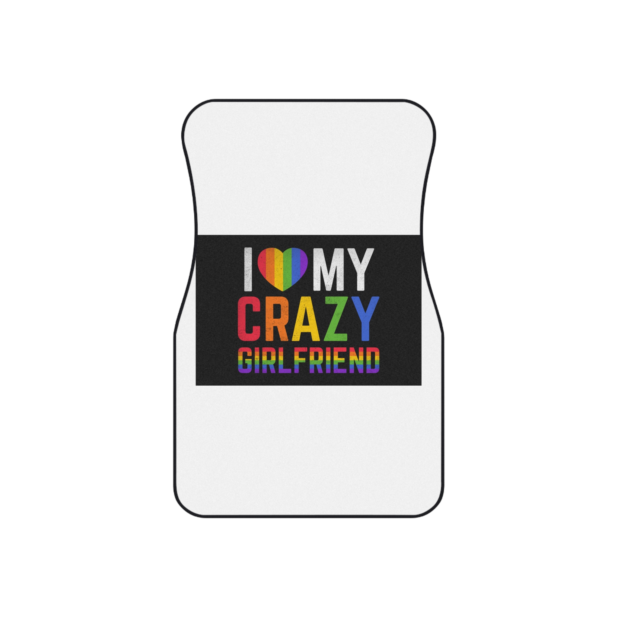 Pride Gay Rainbow Typography Vector Premium T Shirt(5) Car Mats Set Of 4 - Image 2