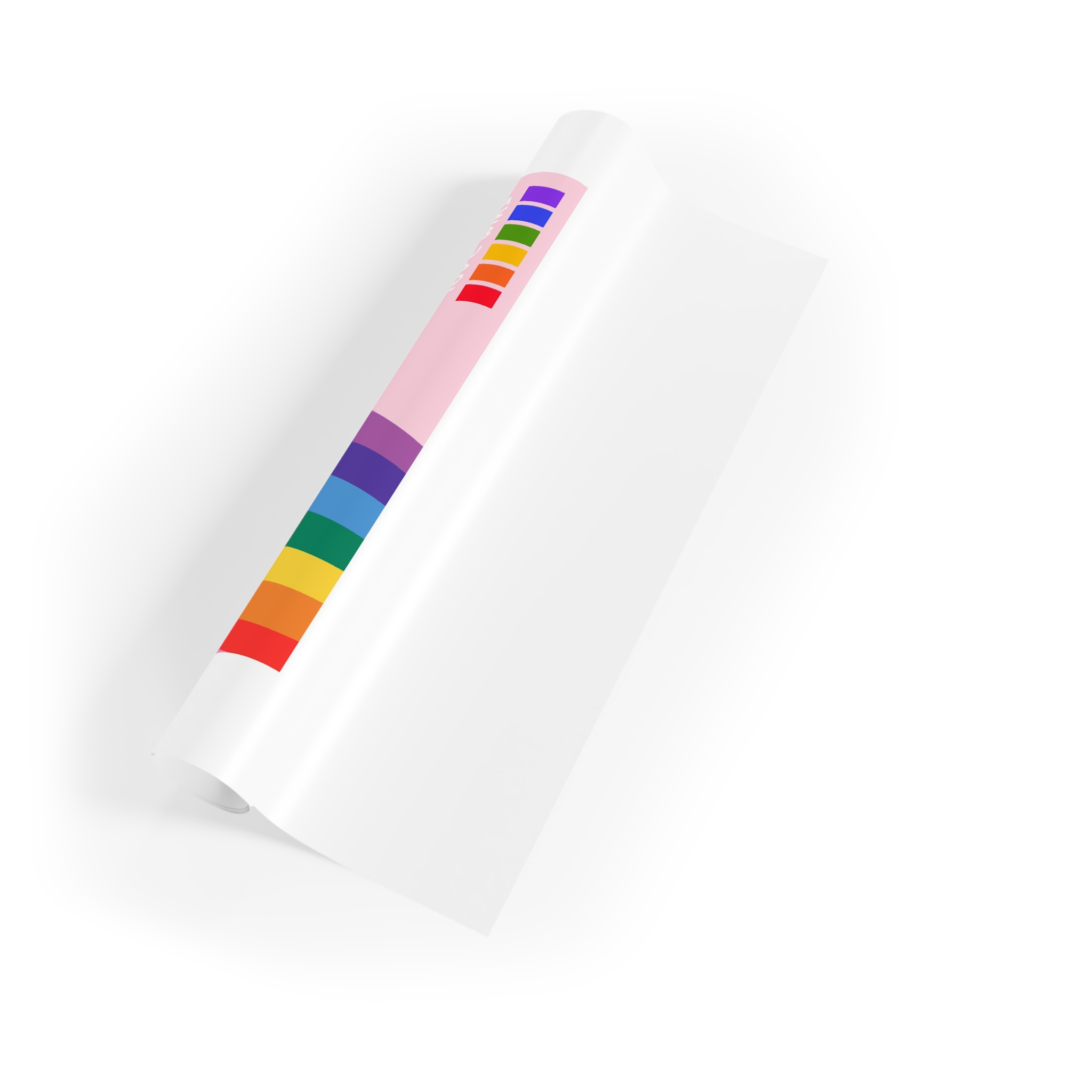 Cute Simple Banner Pride Month Symbols Pride Month With Lgbtq Flag Colours Gift Wrapping Paper Rolls 1pc - Image 3