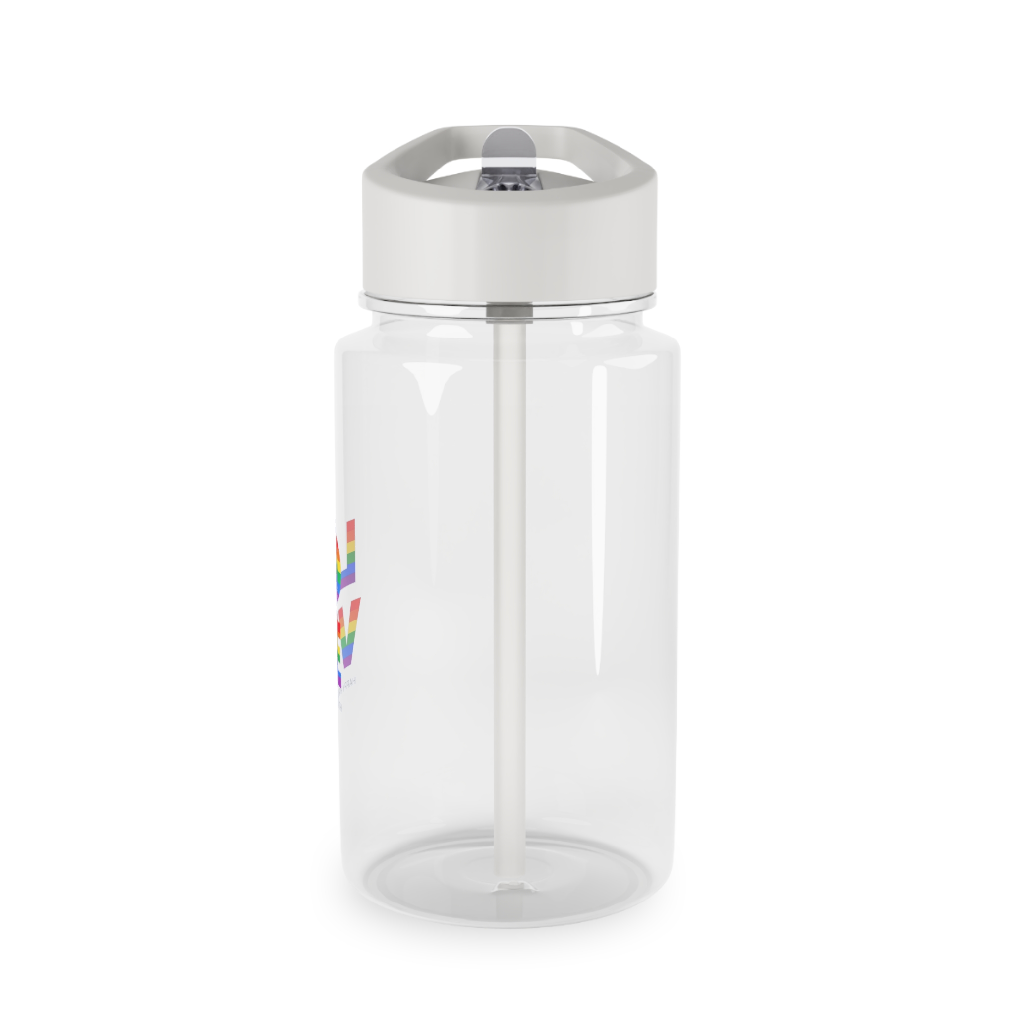 Love Word With Gay Pride Flag Tritan Water Bottle - Image 3