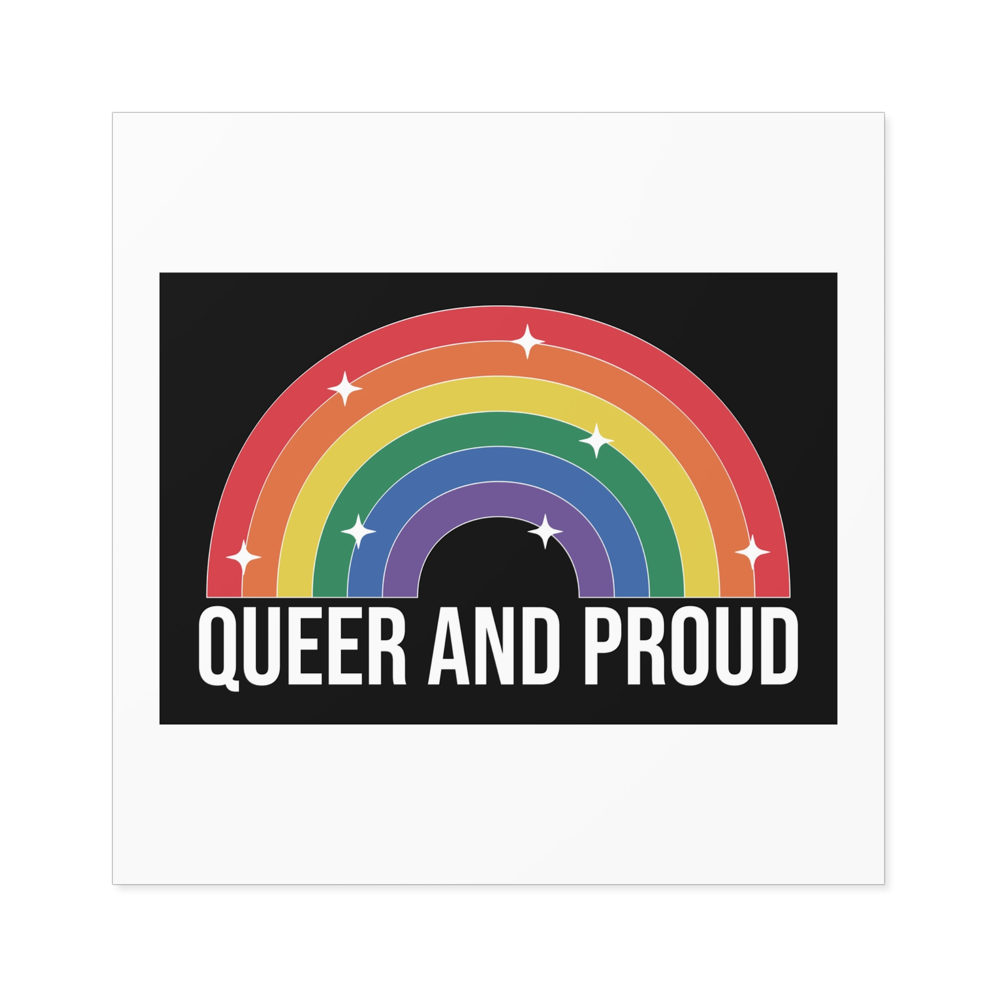 Pride Lgbtq Gay Typography Vector Tshirt Design(3) Laminate Stickers Square - Image 73