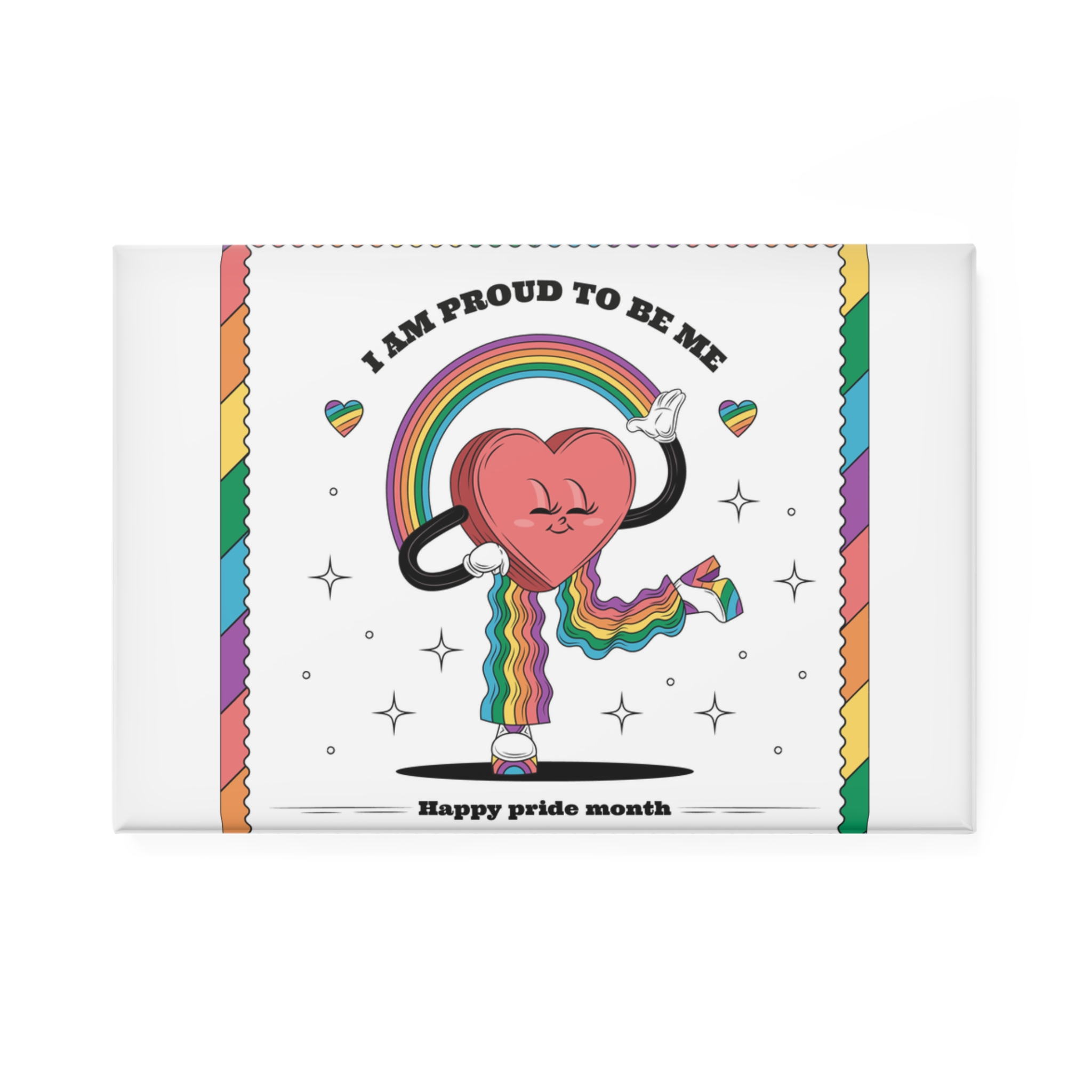 Hand Drawn Illustration Pride Month Celebration(6) Button Magnet Rectangle 1 And 10 Pcs - Image 5