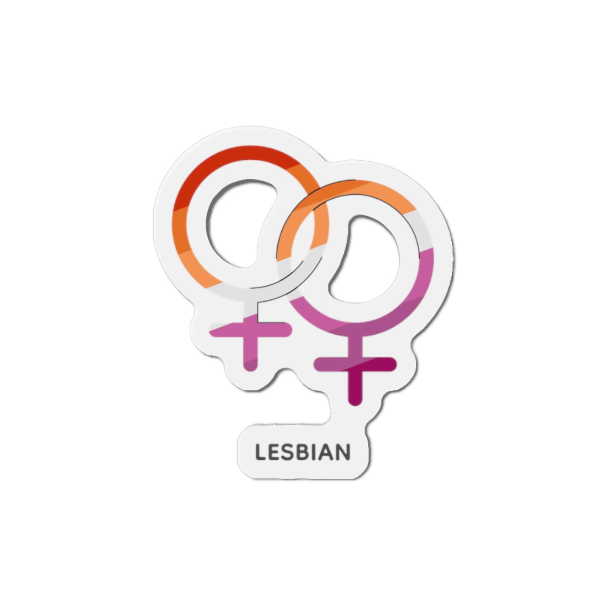 Lesbian Orientation Identity Symbol Die Cut Magnets