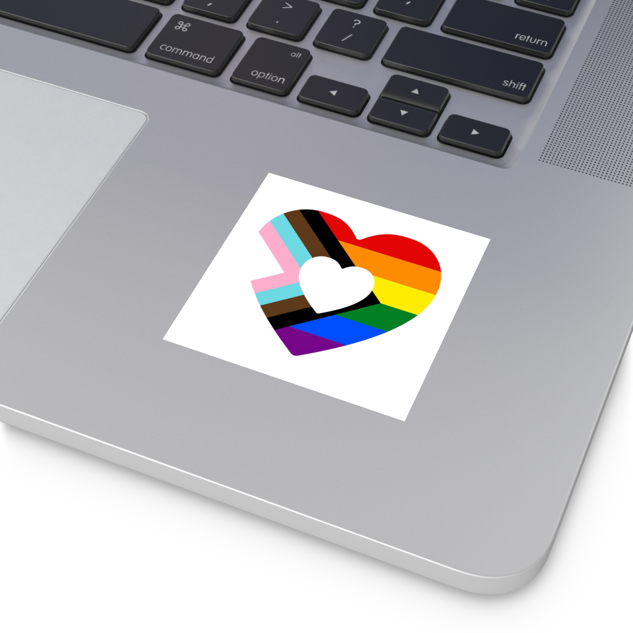 Progress Pride Flag Progress Pride Rainbow Flags Lgbtq Flag Laminate Stickers Square - Image 3