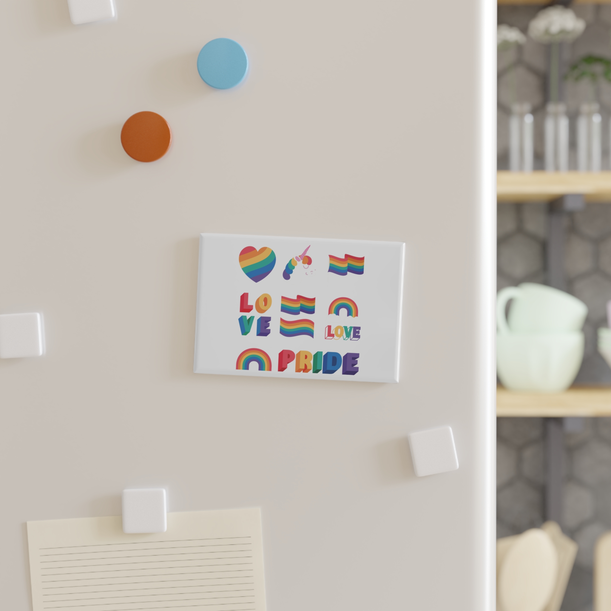 Set Ten Lgbtq Pride Items Button Magnet Rectangle 1 And 10 Pcs - Image 7