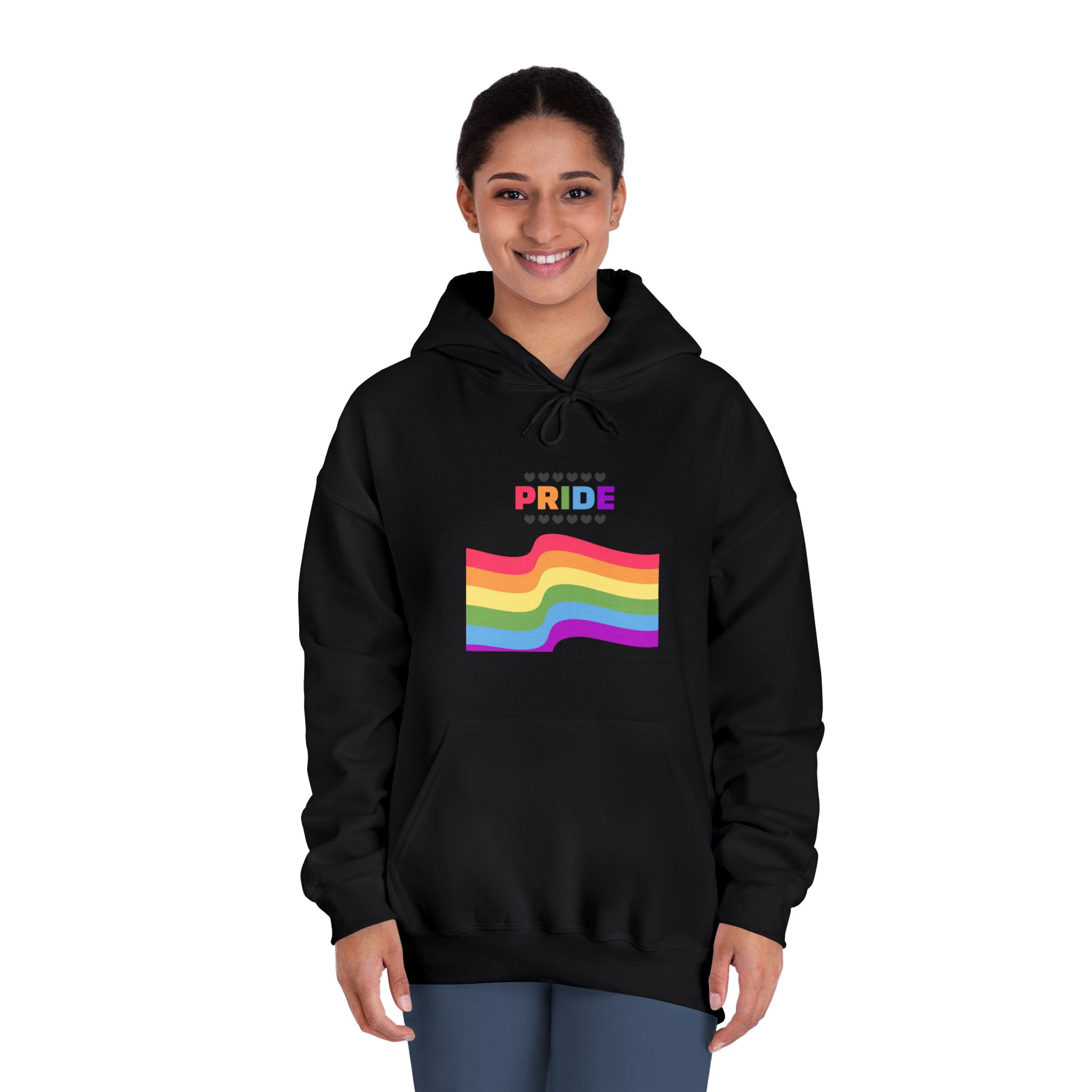 Pride Background With Flag Lgbtq Pride Unisex Dryblend Hooded Sweatshirt - Image 12