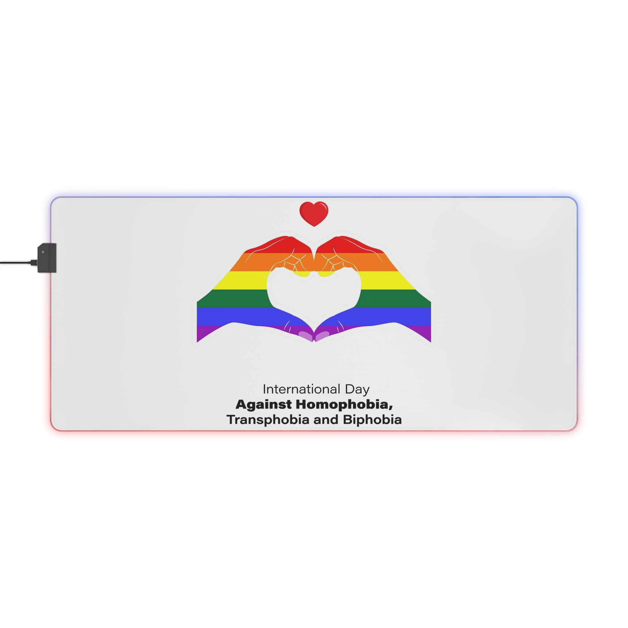 Vector Illustration International Day Against Homophobia Transphobia Biphobia - Led Gaming Mouse Pad - Image 13