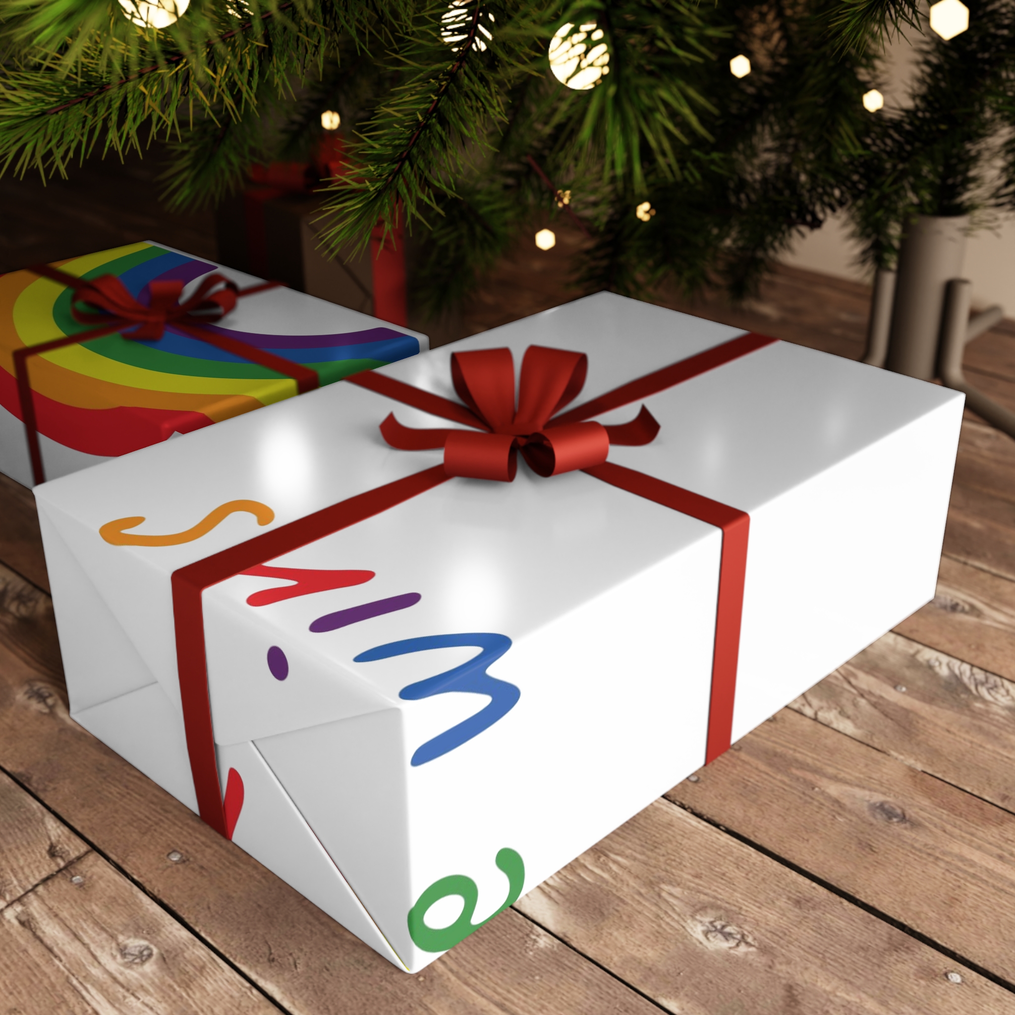 Colorful Rainbow Shape Bisexual Pride Flag Happy Pride Day Lgbtqia Community Pride Month Vector Hand Drawn Doodle Posters Stickers Logo Cards(1) Gift Wrapping Paper Sheets 1pc - Image 3