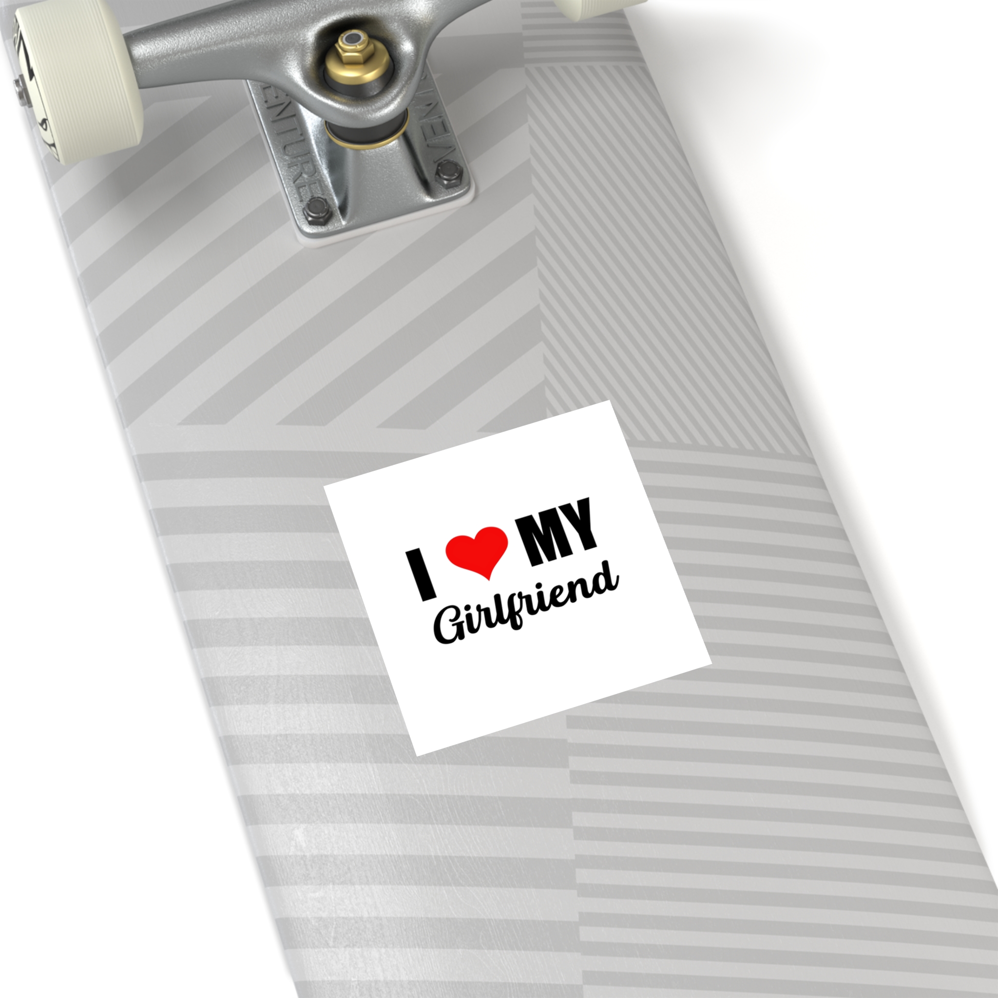 I Love My Girlfriend Valentine T Shirt Design Laminate Stickers Square - Image 28