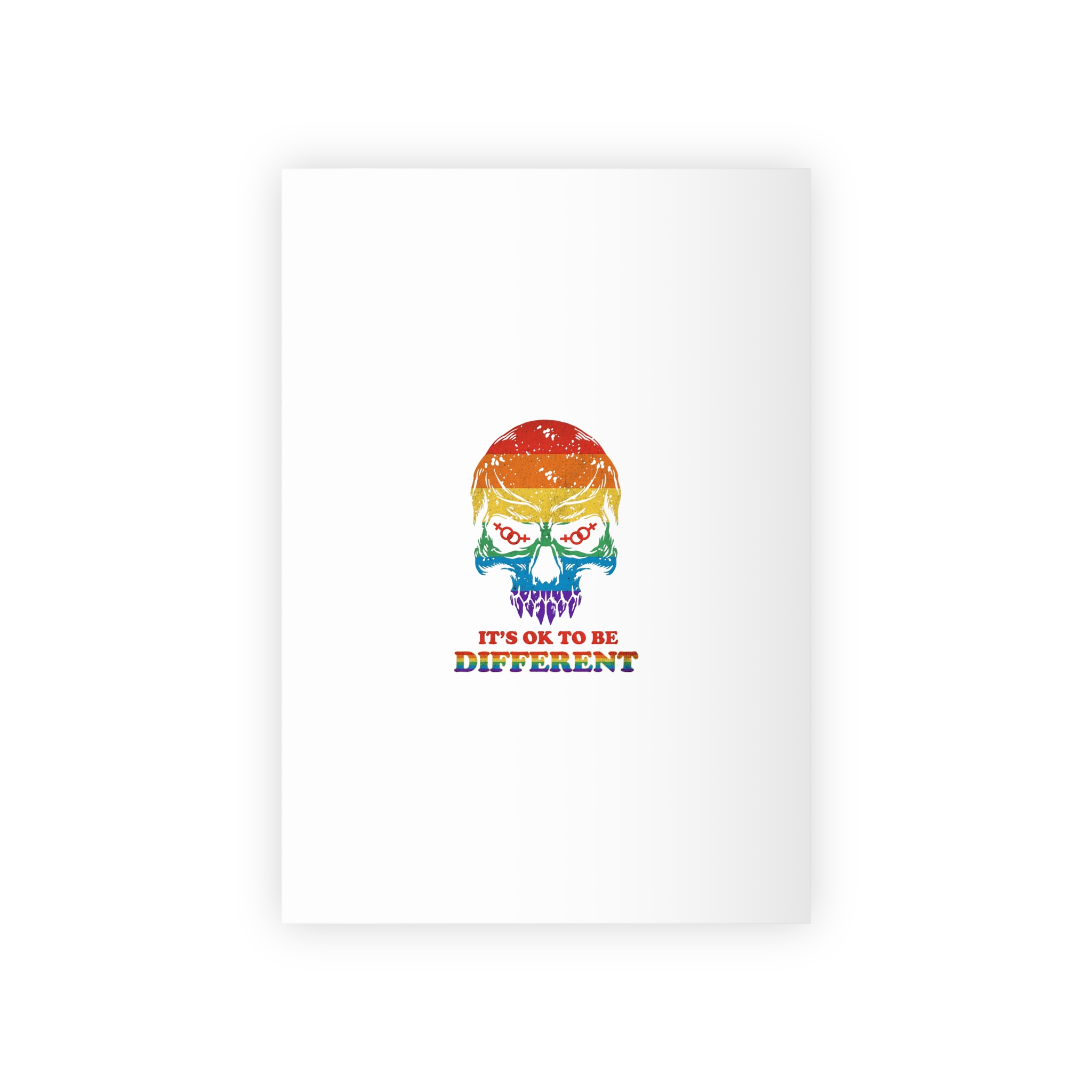 Skull Pride Rainbow Vintage Vector Premium T Shirt Gift Wrapping Paper Rolls 1pc