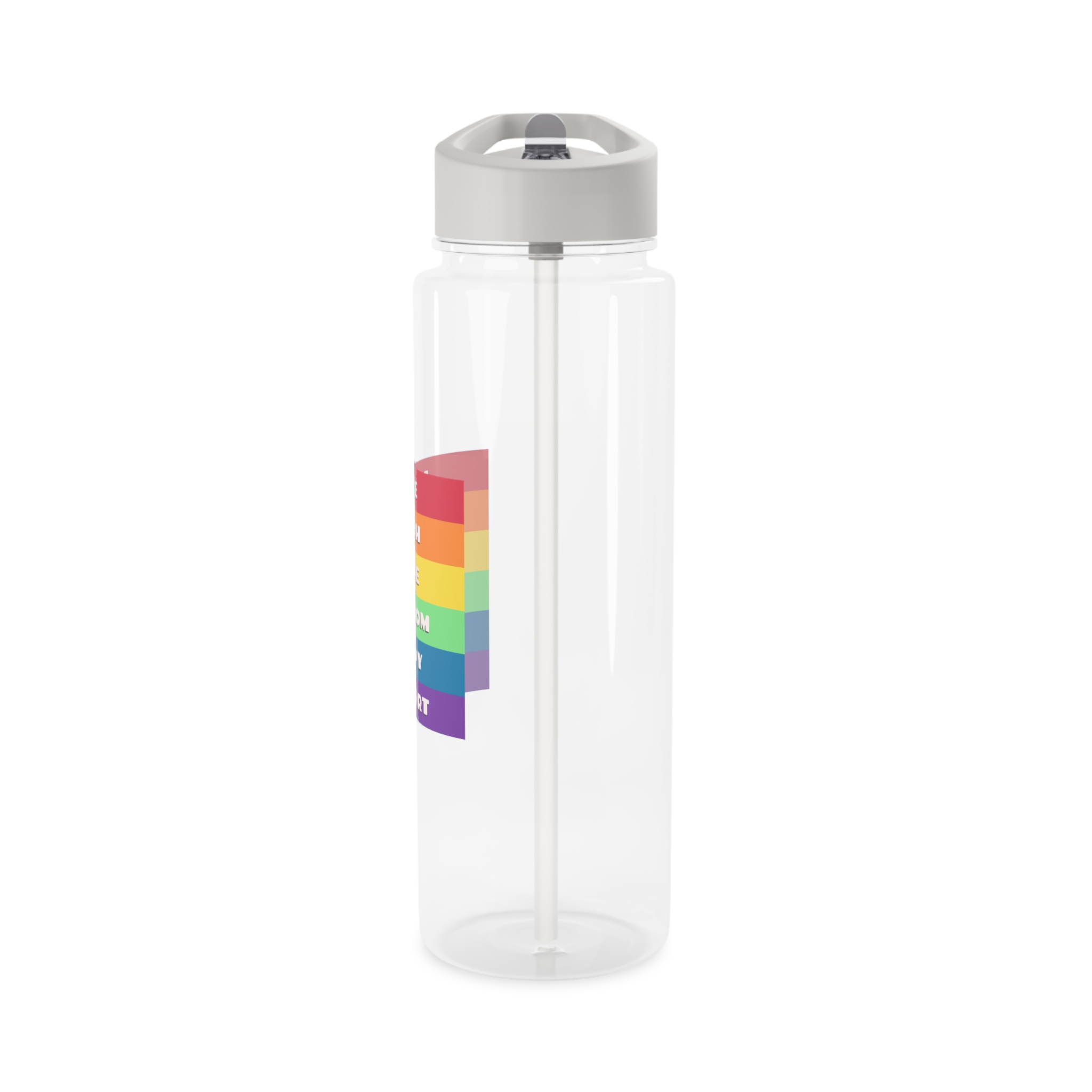 Rainbow Text Tritan Water Bottle - Image 7