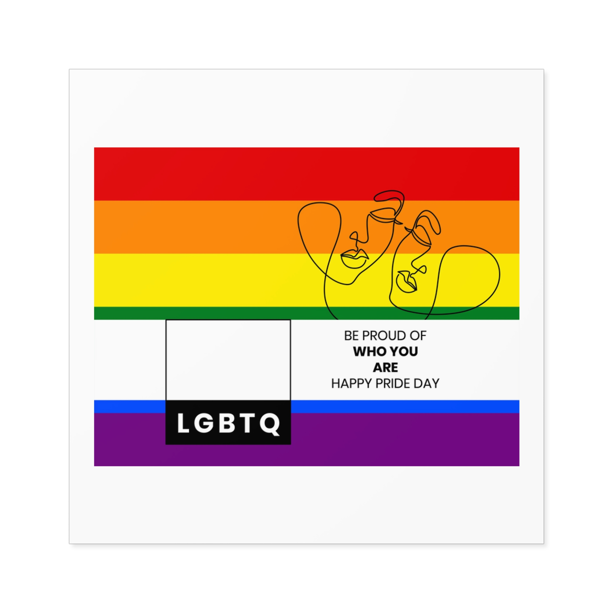 Lgbtq Pride Month Celebration Banner Poster Card Design Vector Illustration Laminate Stickers Square - Image 17