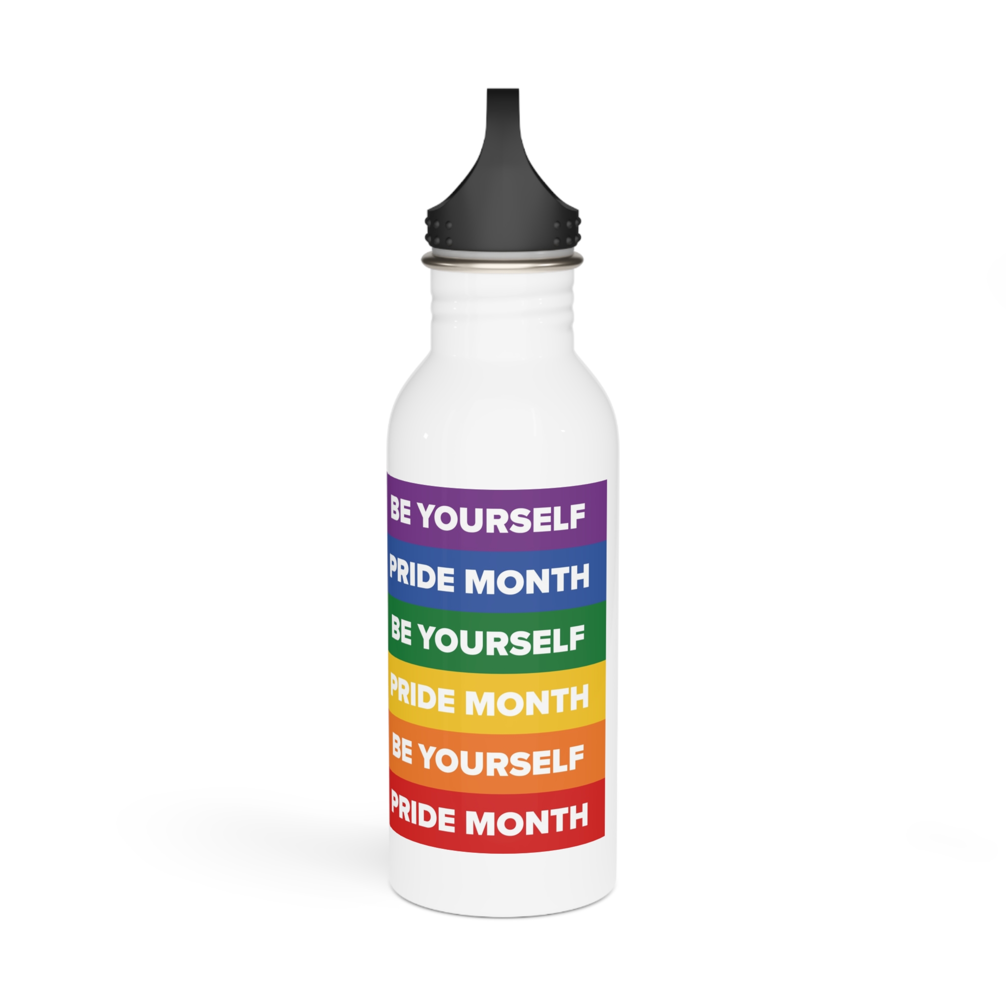 Lesbian Pride Design 33F9F4 Stainless Steel Water Bottle - Image 4