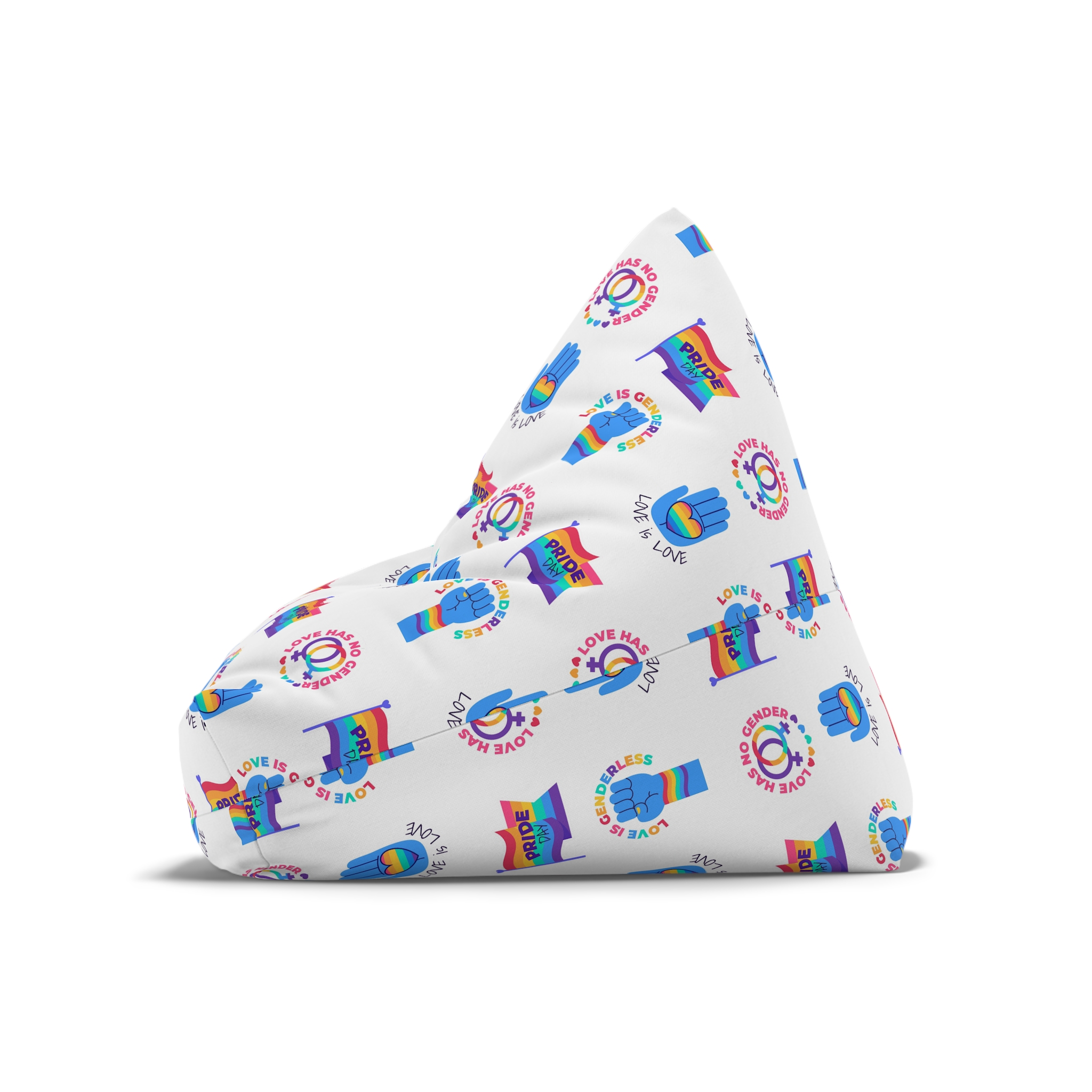 Flat Labels Collection Pride Month Celebration(1) Bean Bag Chair Cover - Image 8