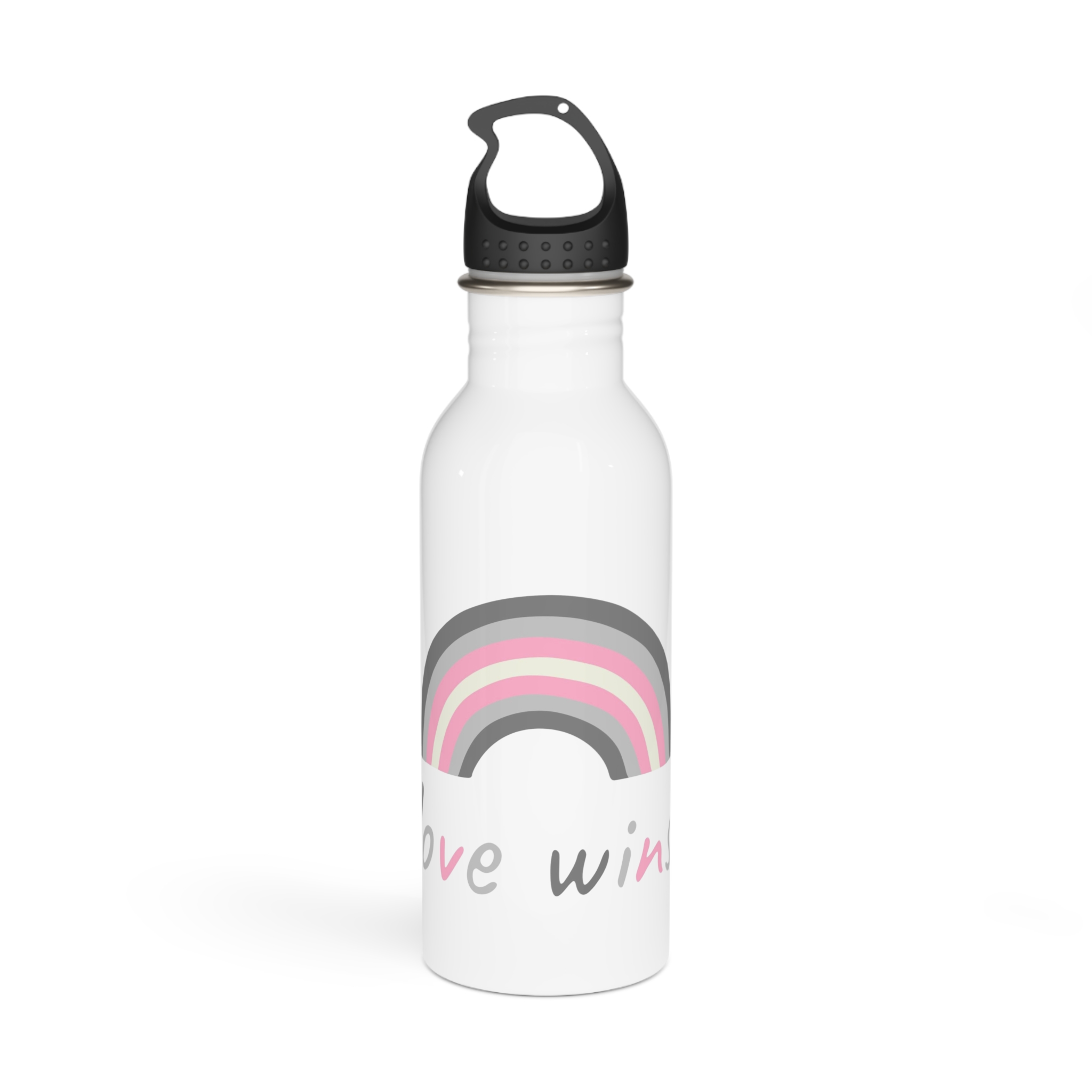 Colorful Rainbow Shape Demigirl Pride Flag Happy Pride Day Lgbtqia Community Pride Month Vector Hand Drawn Doodle Posters Stickers Logo Cards Stainless Steel Water Bottle
