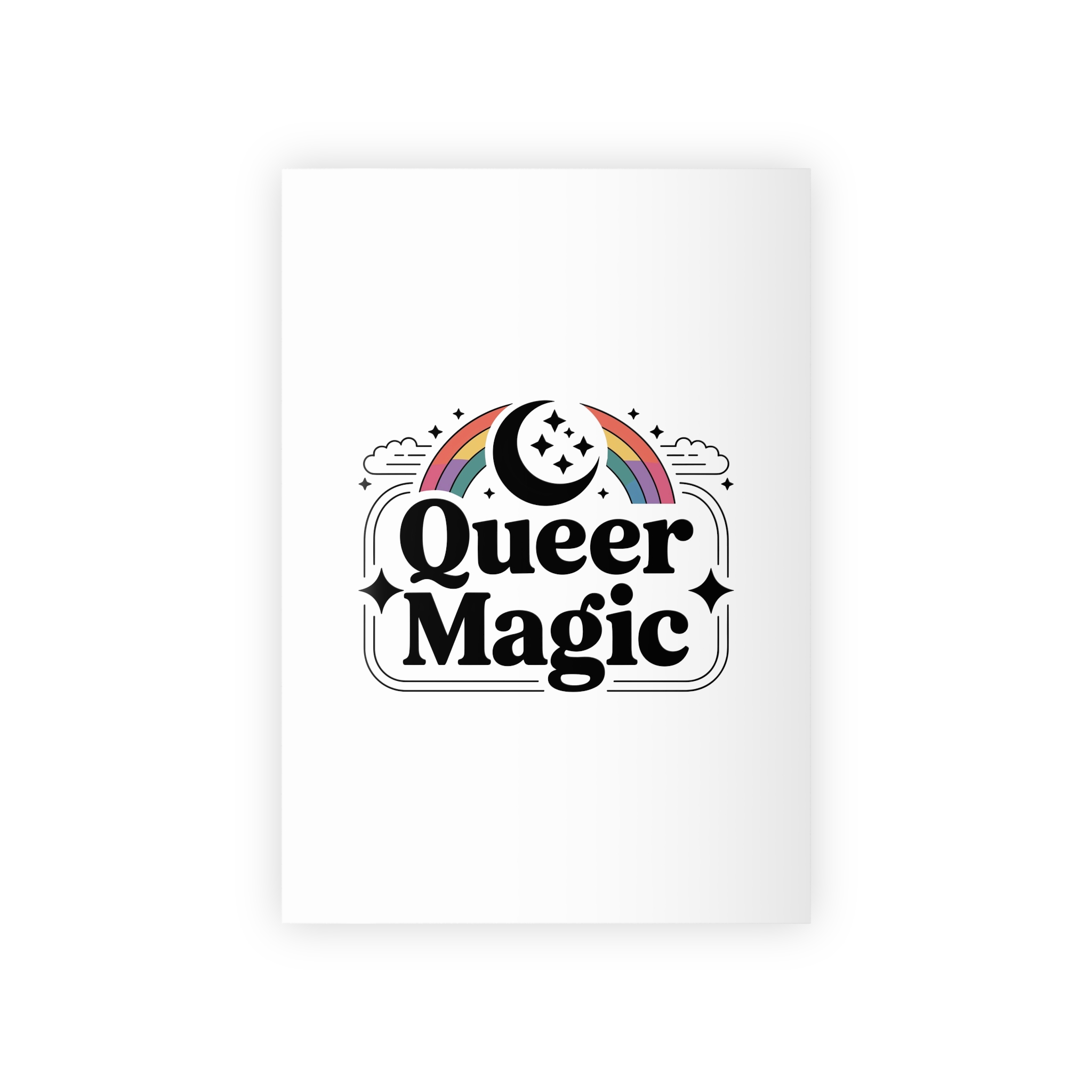 Queer Magic T Shirt Design Isolated White Background 2 Gift Wrapping Paper Rolls 1pc