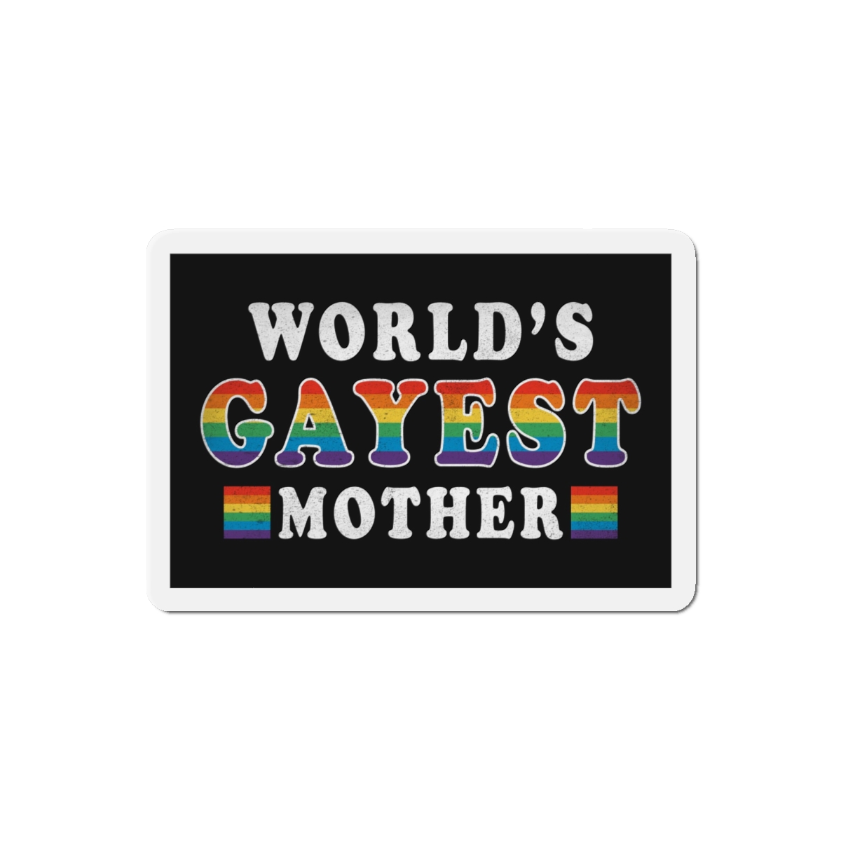 Mother Day Pride Rainbow Typography Vector Premium T Shirt(1) Die Cut Magnets - Image 13