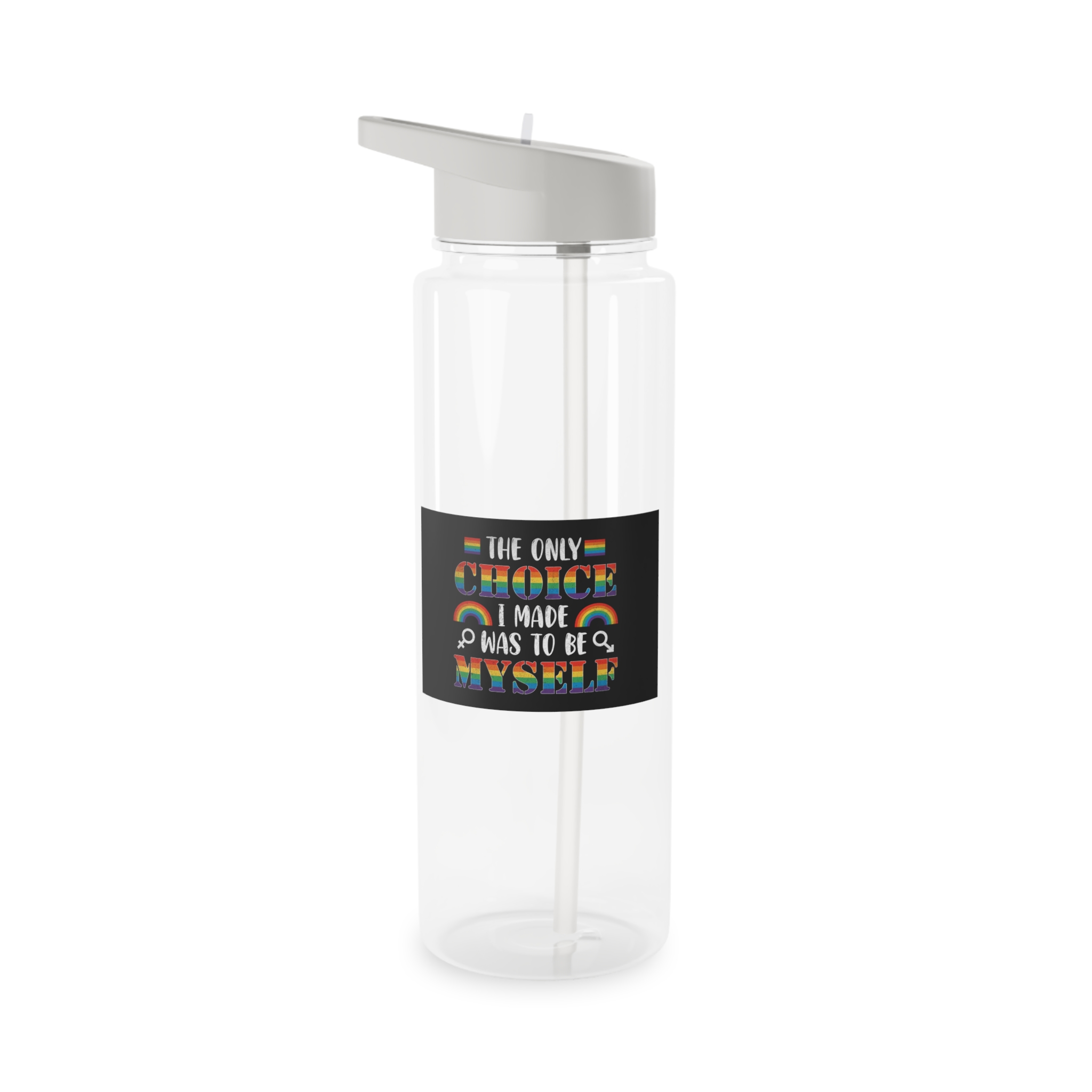 Pride Gay Rainbow Typography Vector Premium T Shirt(1) Tritan Water Bottle - Image 5