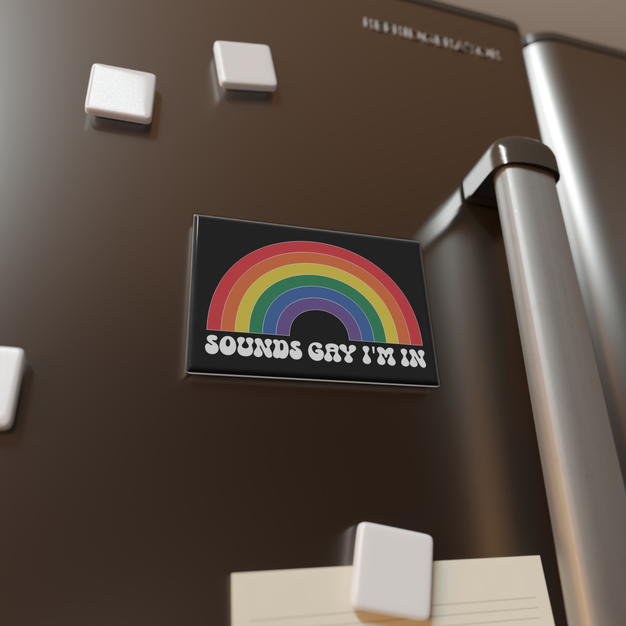 Pride Lgbtq Gay Typography Vector Tshirt Design(4) Button Magnet Rectangle 1 And 10 Pcs - Image 4
