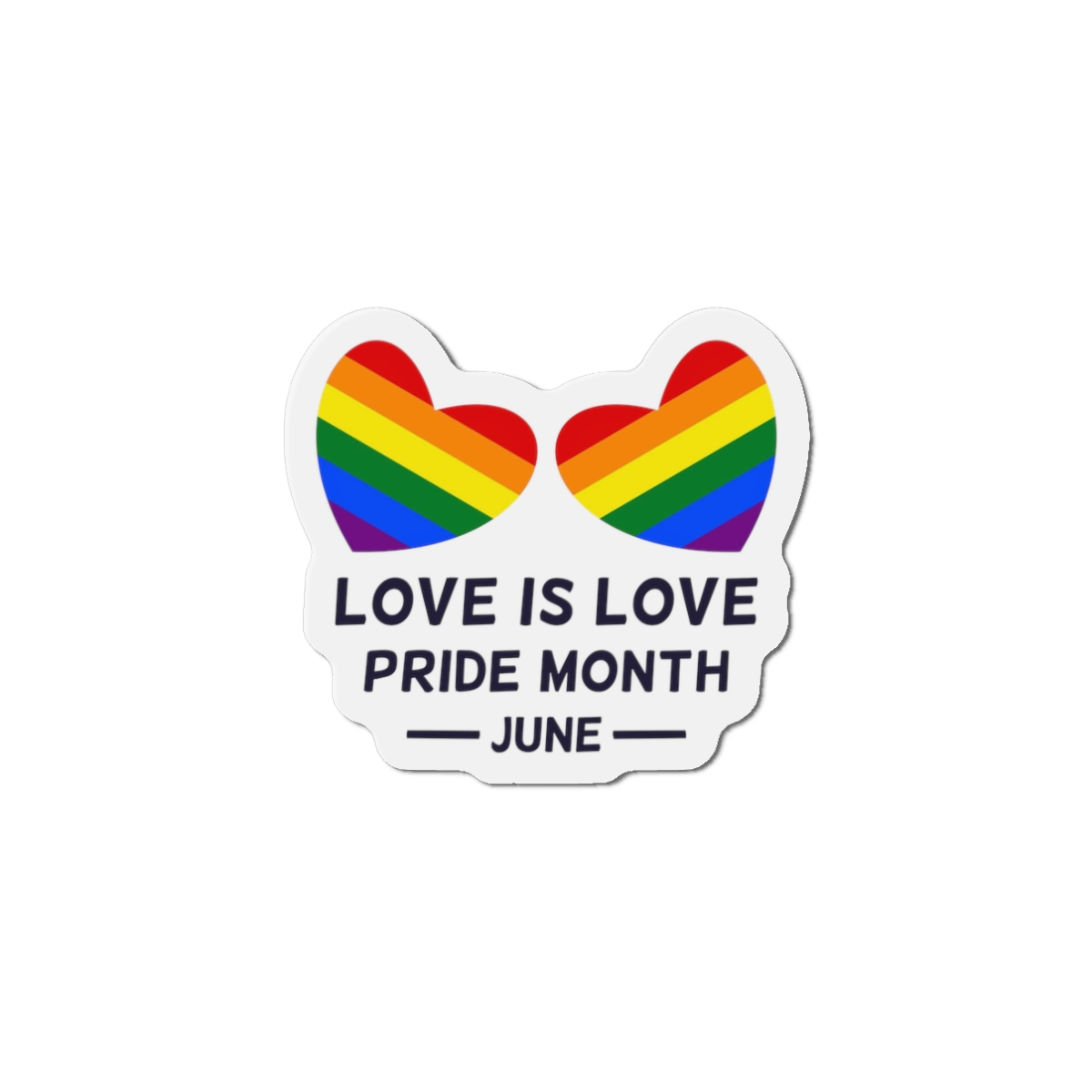 Lgbtq Pride Month June Every Year Rainbow Sign Pride Community Design Banner Poster Card Background Template Die Cut Magnets - Image 4